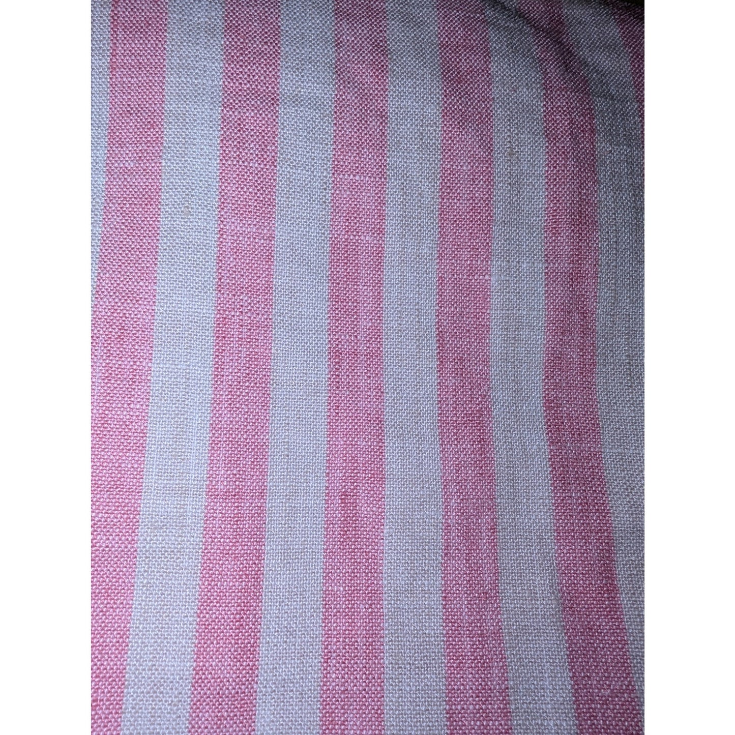 Faherty Malibu Pink Stripe Sleeveless Linen Button Front Shirt Womens Sz XL