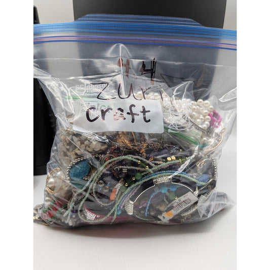 Jewelry Lot Zuri Repurpose Bag Over 4 Pounds Beads & Possible Wearable Pieces