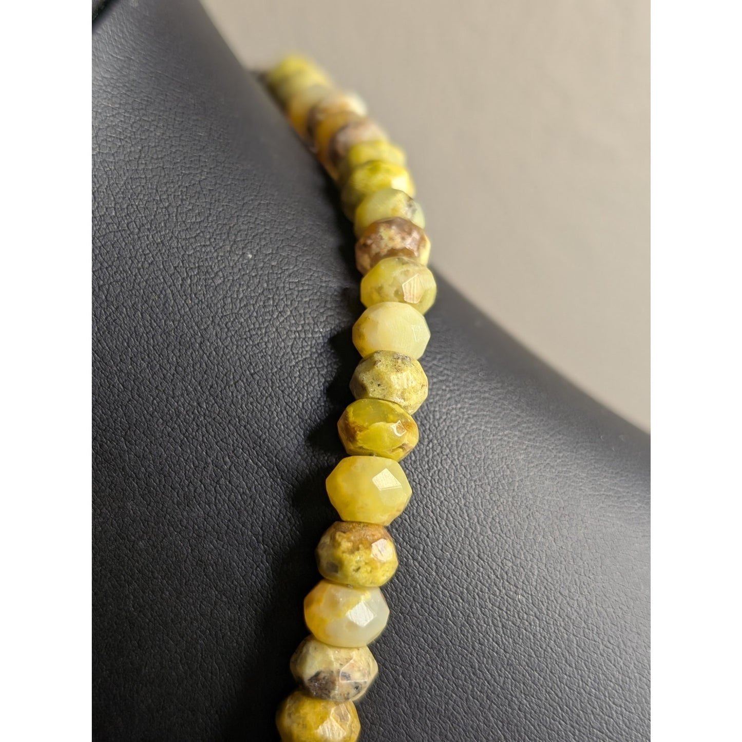 DTR Jay King 925 Silver Faceted Prehnite Beaded 36" Long Necklace 70.4g