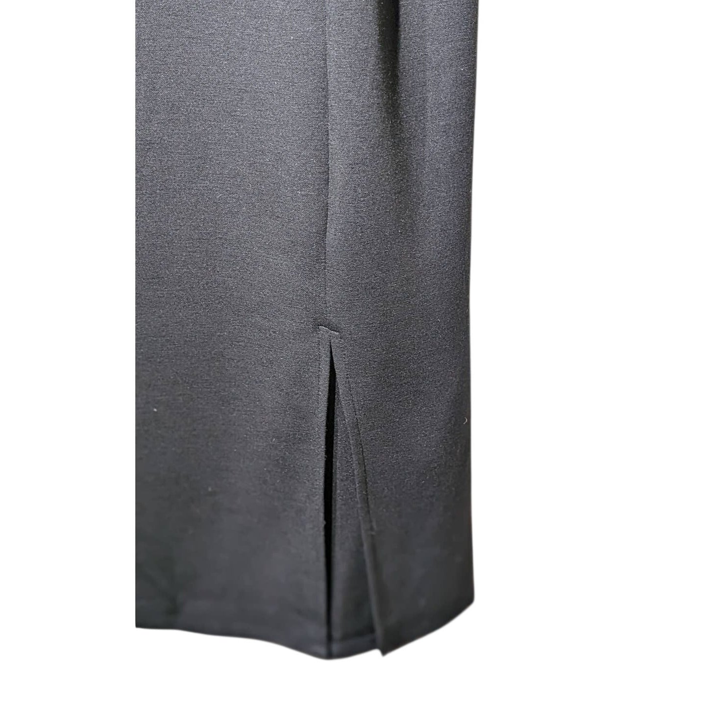 Torrid NWT Midi Studio Cupro Bodycon Deep Black Front Slit Dress Sz 1X (14-16)