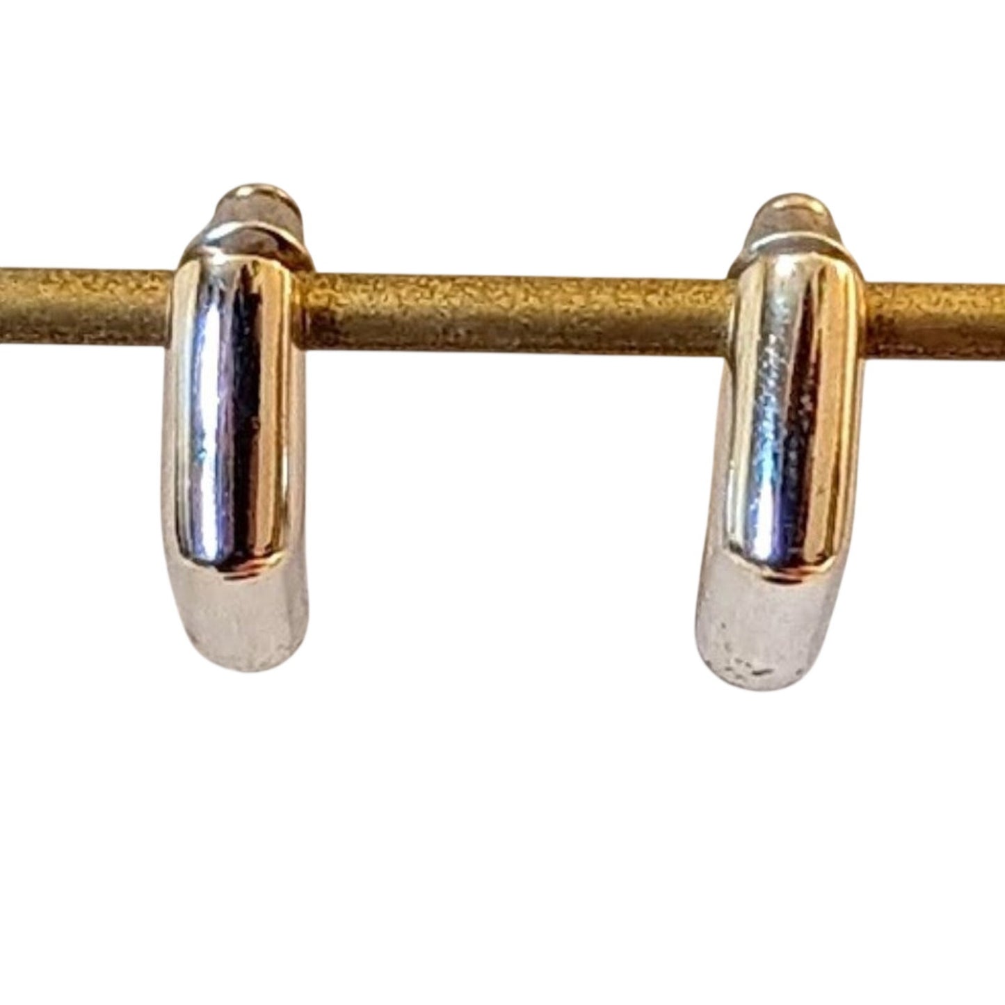 Monet Silver Tone 'Elbow' Post Earrings