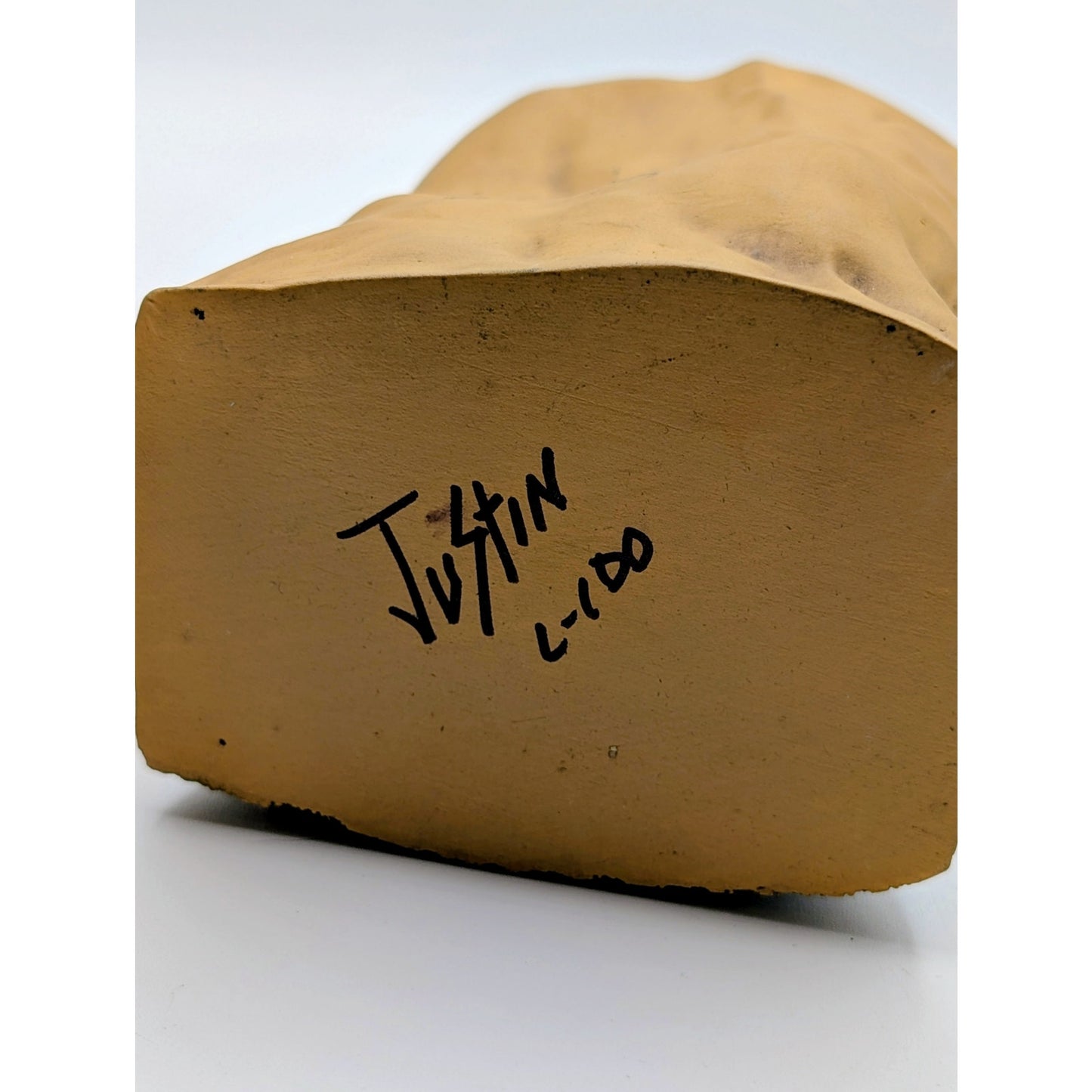 Paper Bag Pottery Luminaria Ceramic Pottery Signed by Justin Numbered Southwest