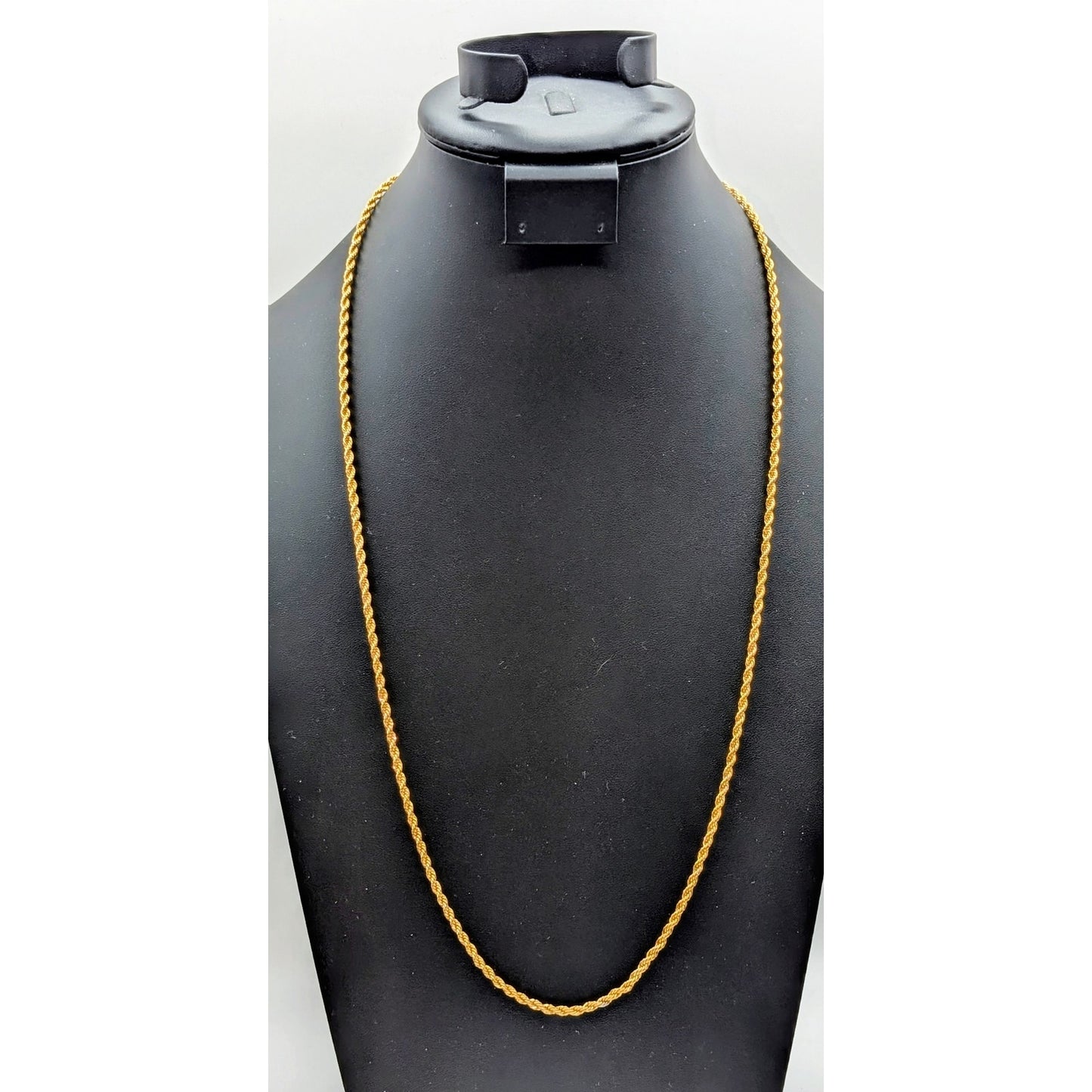 Vintage Gold Tone 30" Rope Chain Necklace