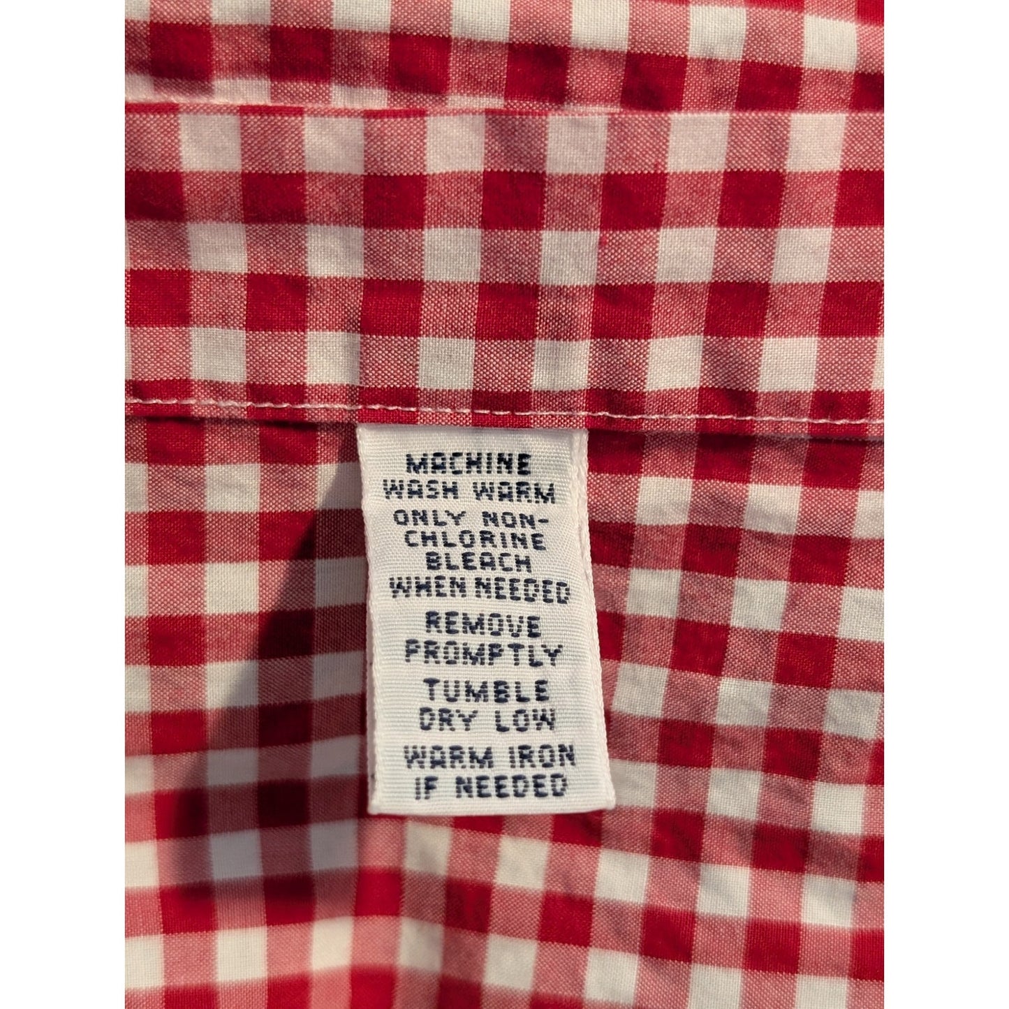 Vtg Ralph Lauren Classic Fit Red Gingham Check Cotton Button Down Shirt Size L