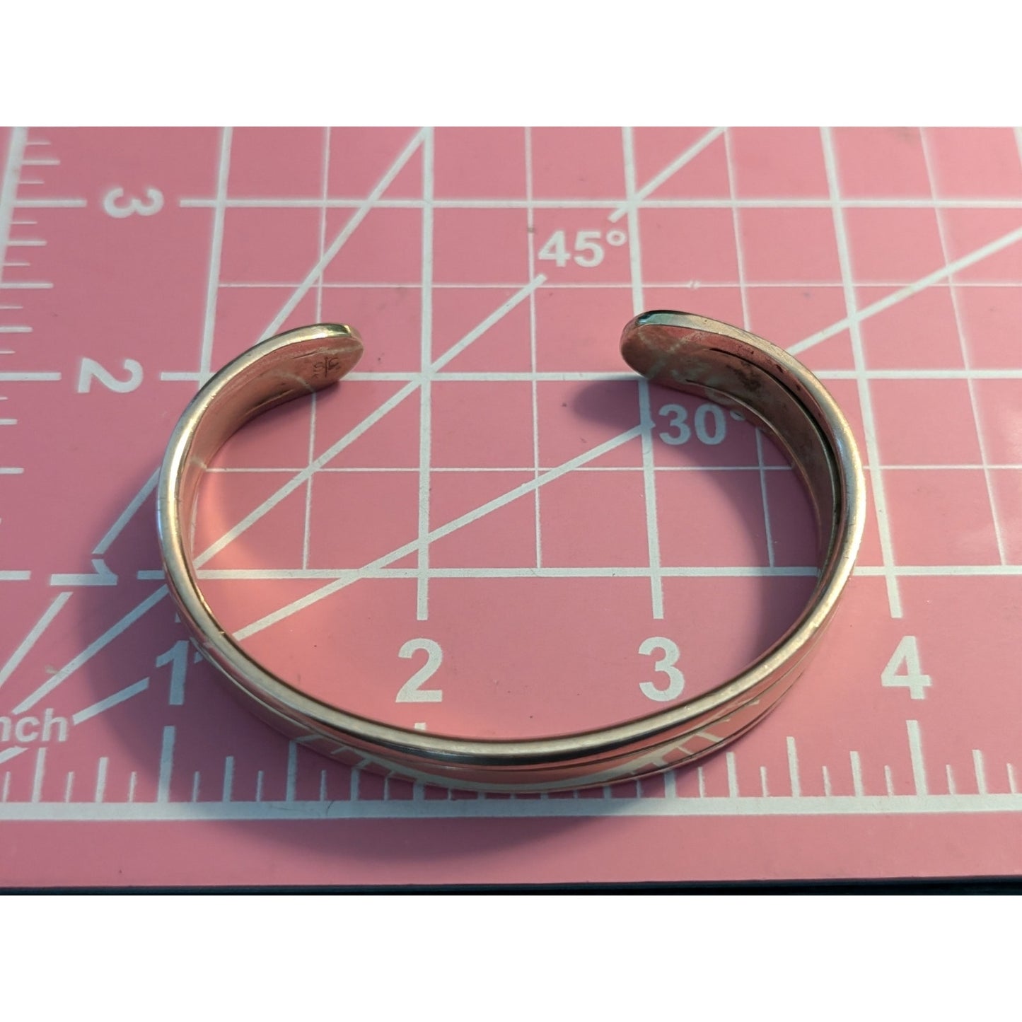 Vintage SC Anchor Sausalito Craftworks Copper & Brass Modernist Cuff Bracelet