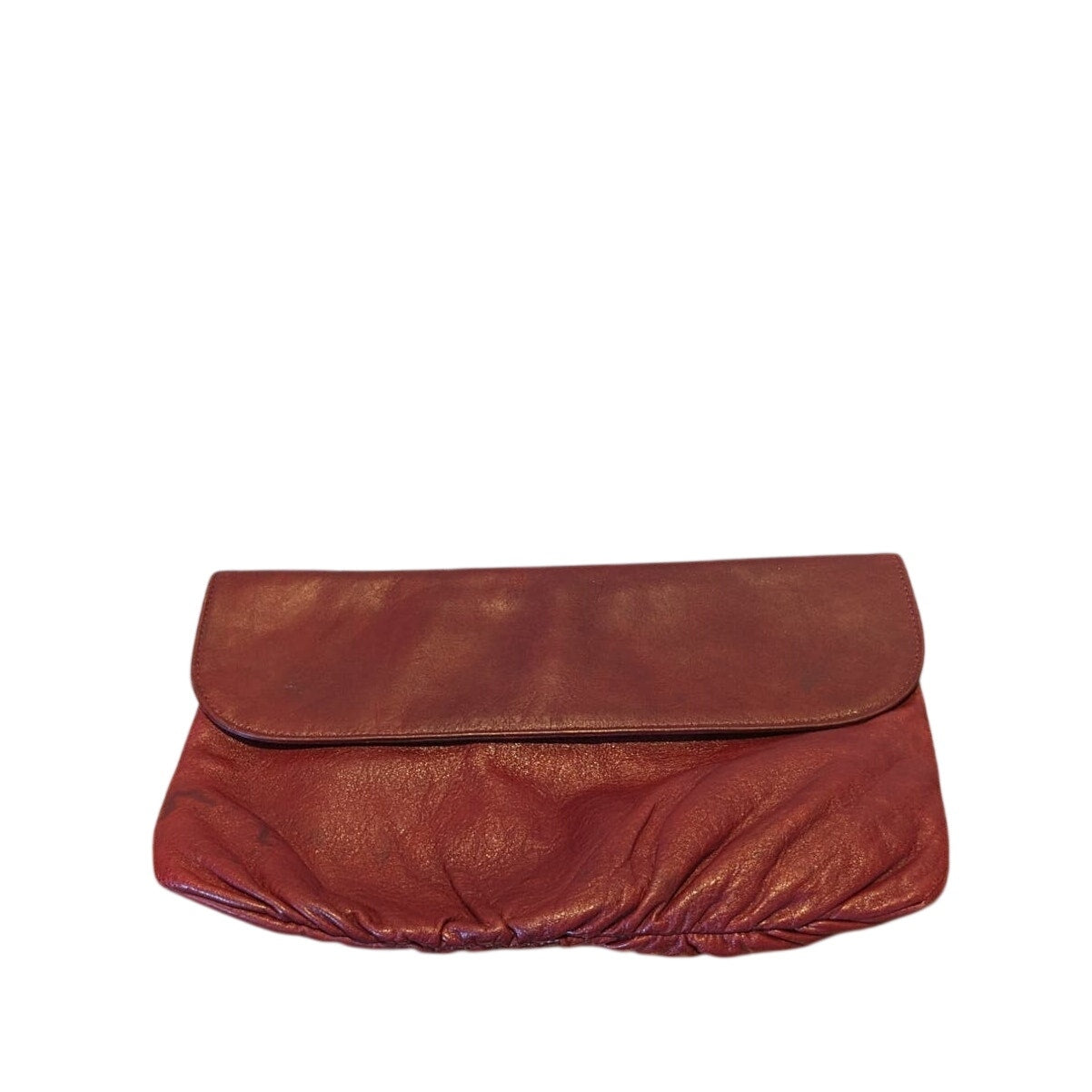 Vintage Letisse Red Leather Clutch Handbag