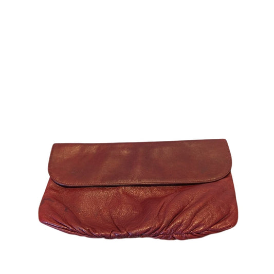 Vintage Letisse Red Leather Clutch Handbag