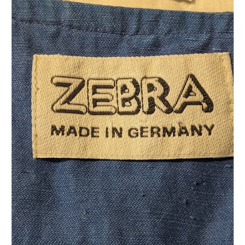 Zebra Made in Germany Lagenlook Bright Blue Toggle Closure Jacket Womens Sz 2X