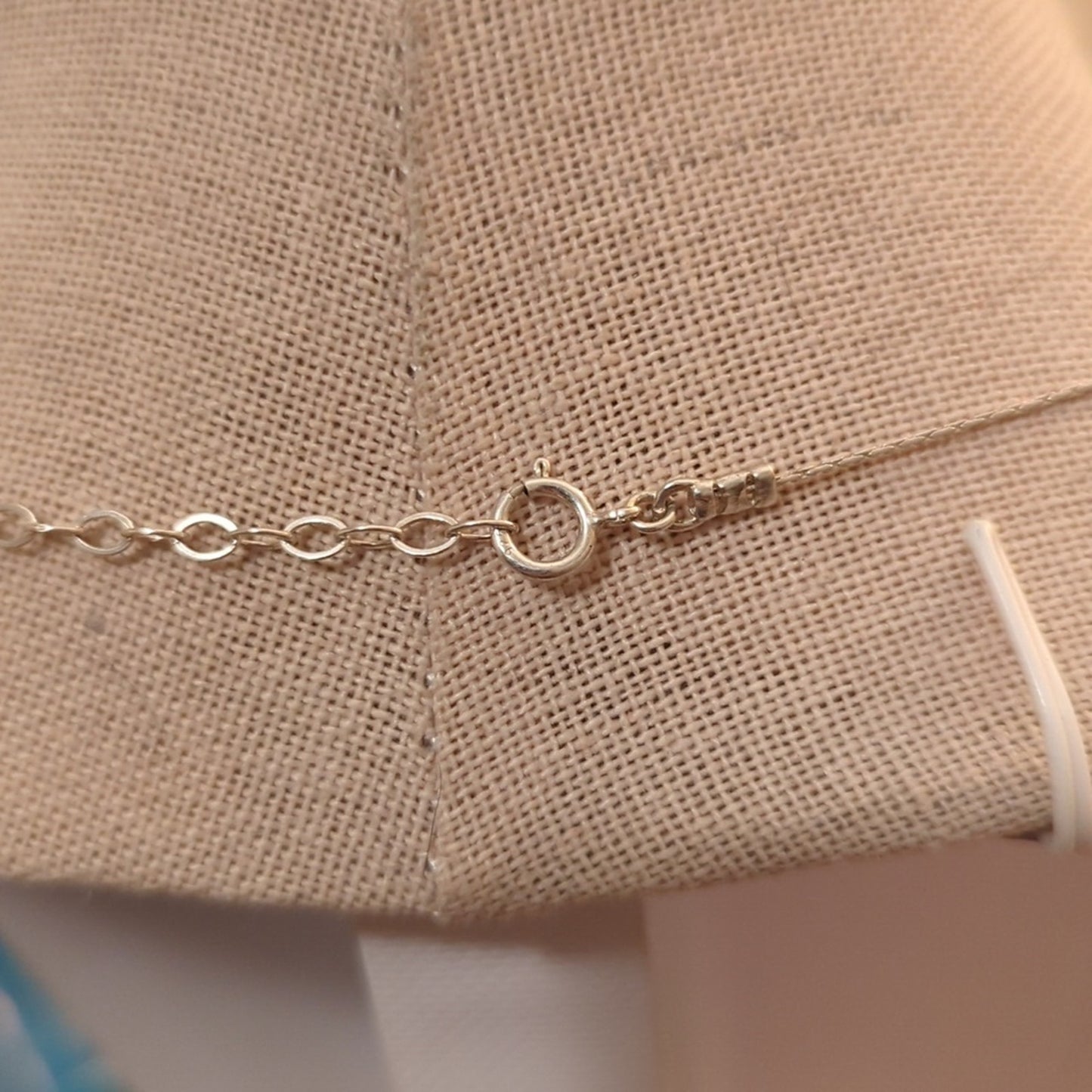 Vintage Sterling Silver Delicate Cable Chain W/ Silver Beads 15" W/ 2" Extender