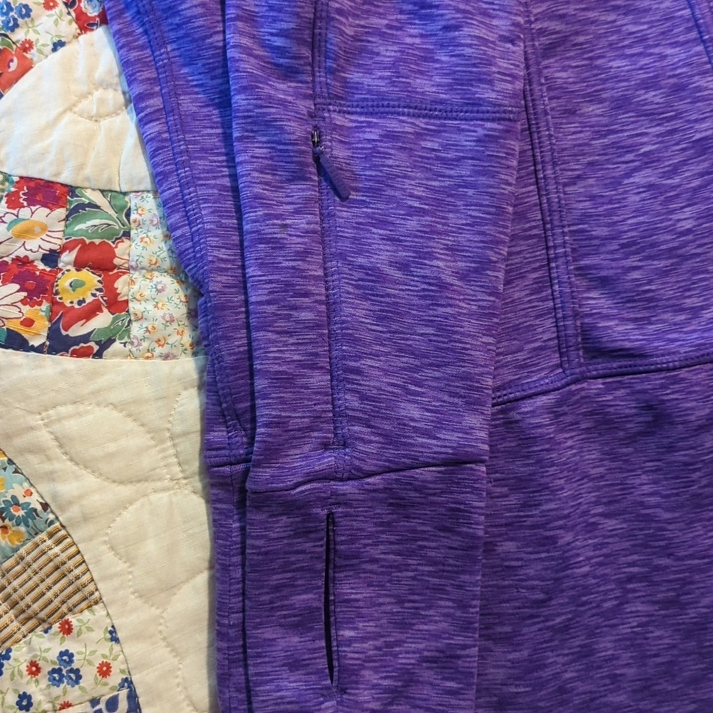 Athleta Women's Small Purple Full Zip Yoga Hoodie Sweatshirt Athleisure Sz S