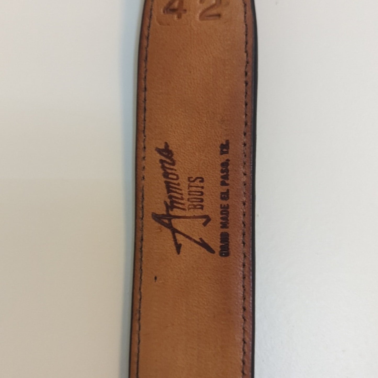 Rodney Ammons One of a Kind Custom Hand Made Black Alligator Belt Men's Sz 42.
