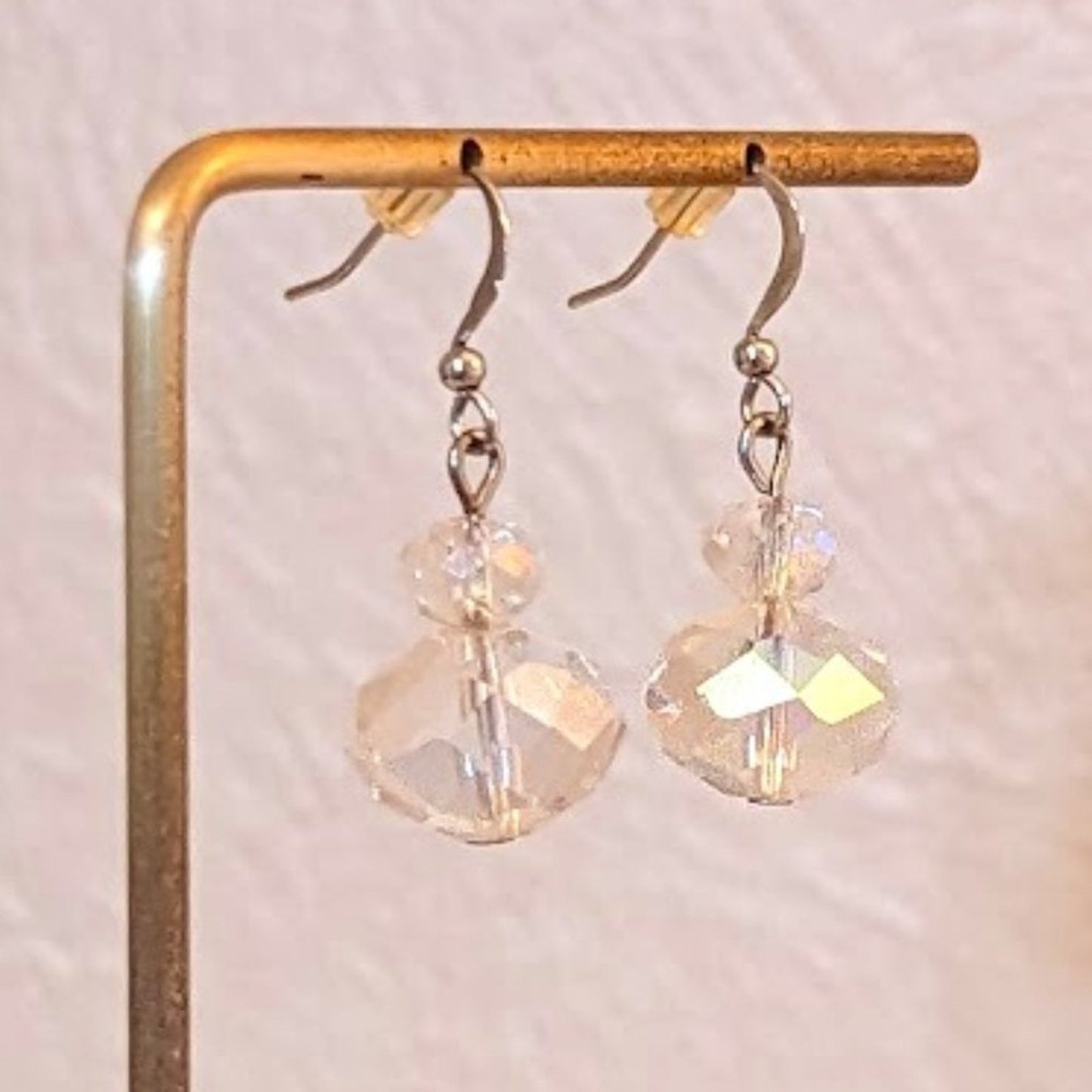 Glass Crystal AB Dangle Earrings