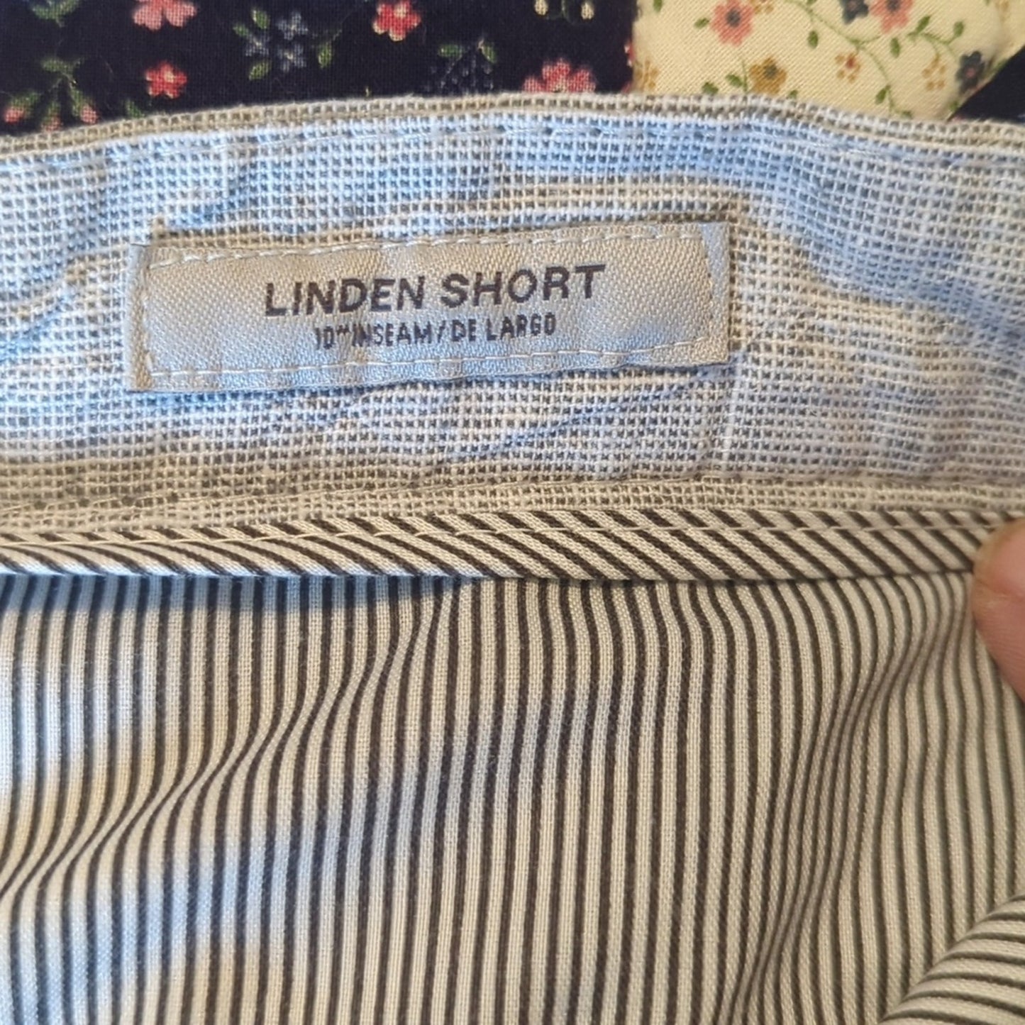 Goodfellow & Co. Linden Light Gray Washable Linen 10" Short Men's Size 38