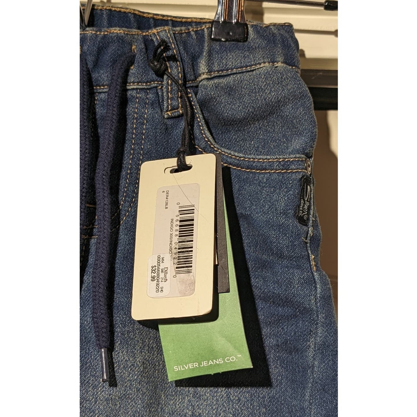 Silver Jeans Co. Derek Eco Friendly Denim Short, Medium Wash NWT Kids Size 6