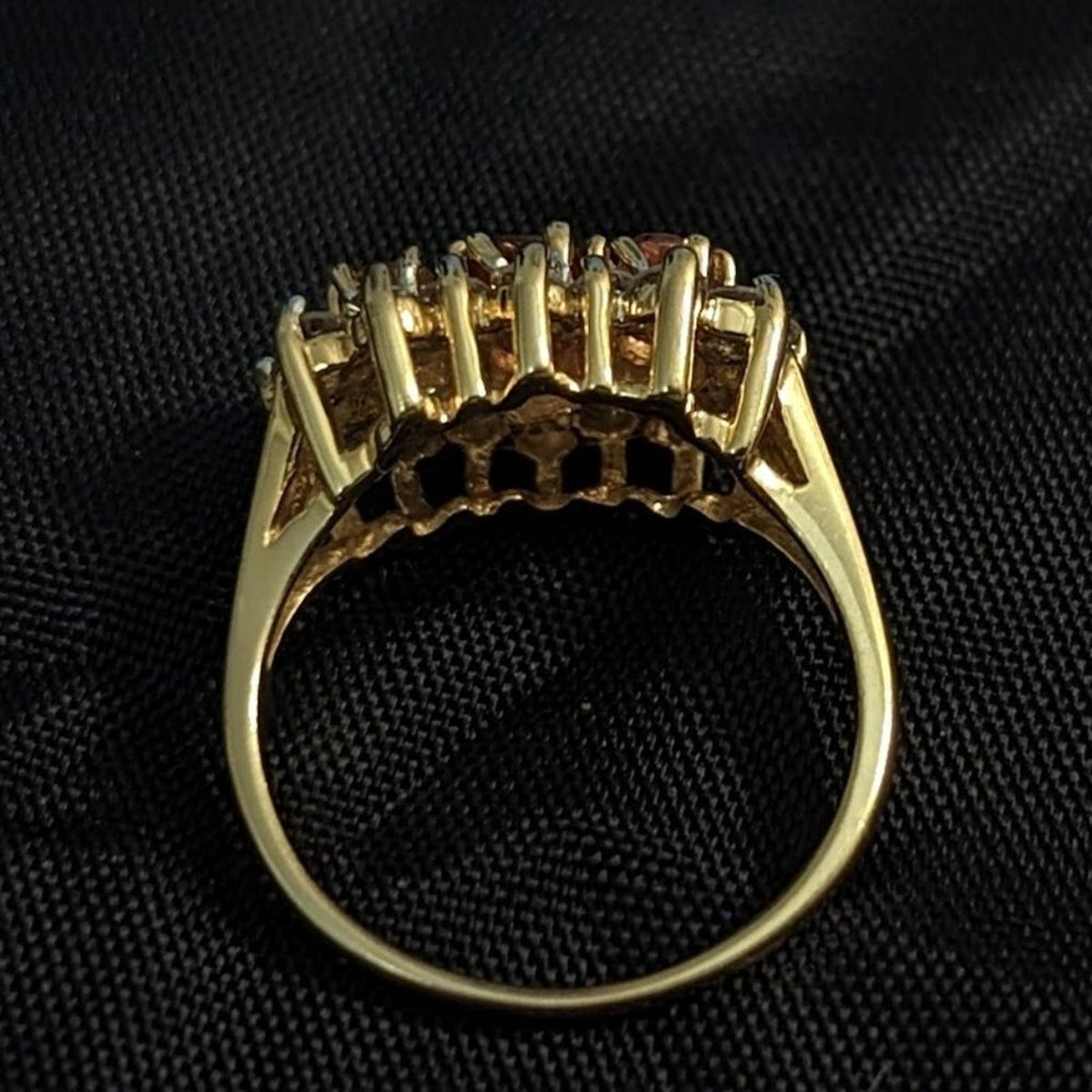 Vintage Early 2000's 18k Pink Tourmaline and Diamond Ring Sz 5.25-5.50
