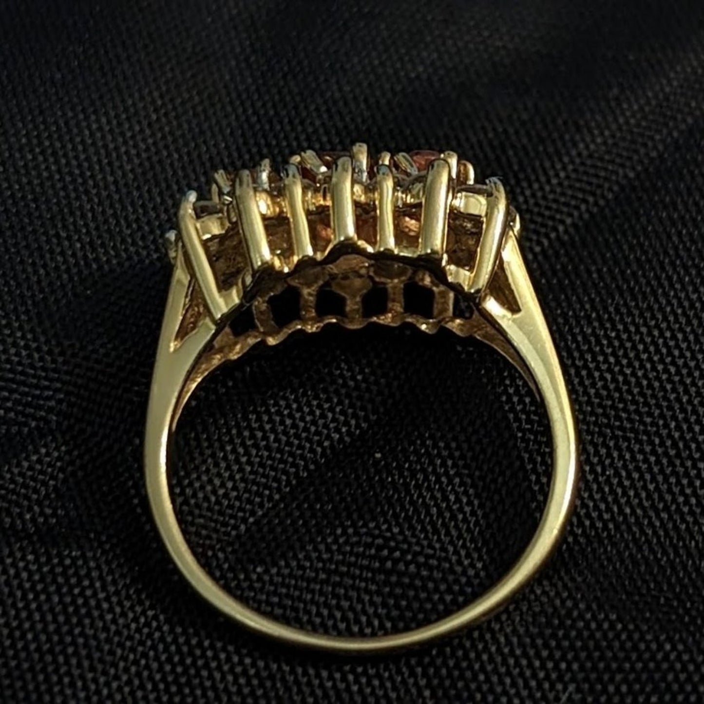 Vintage Early 2000's 18k Pink Tourmaline and Diamond Ring Sz 5.25-5.50
