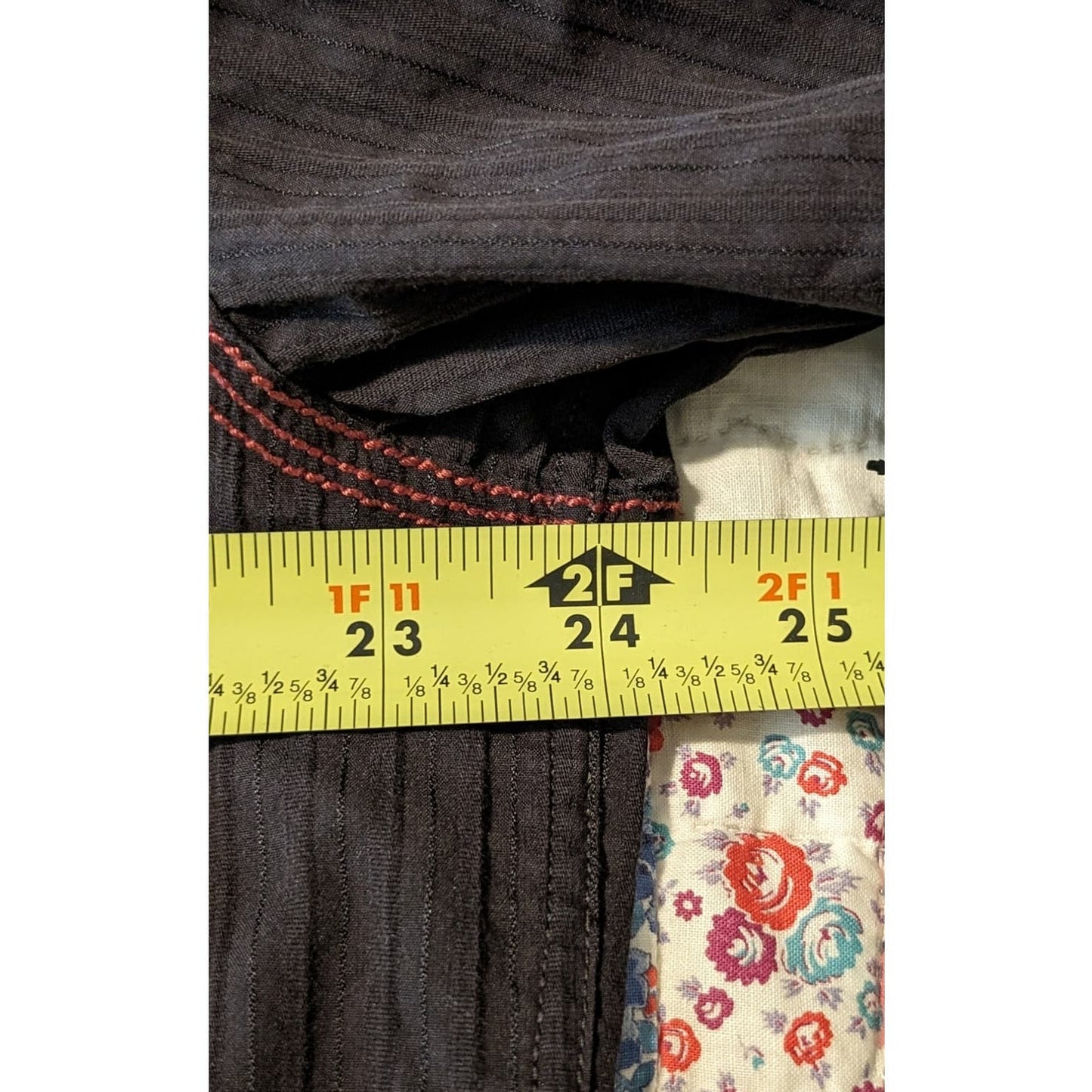 EQ Equilibrio Brown Orange Topstitch Cream Placket Button Up Shirt Mens XL
