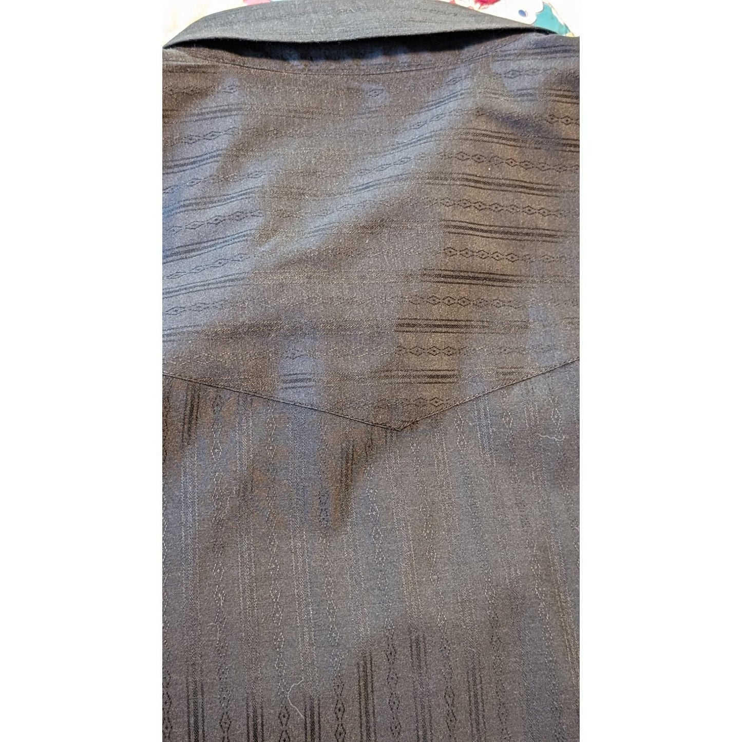Ely Cattleman Vintage Black Pearl Snap Western Shirt Mens Sz 17-35