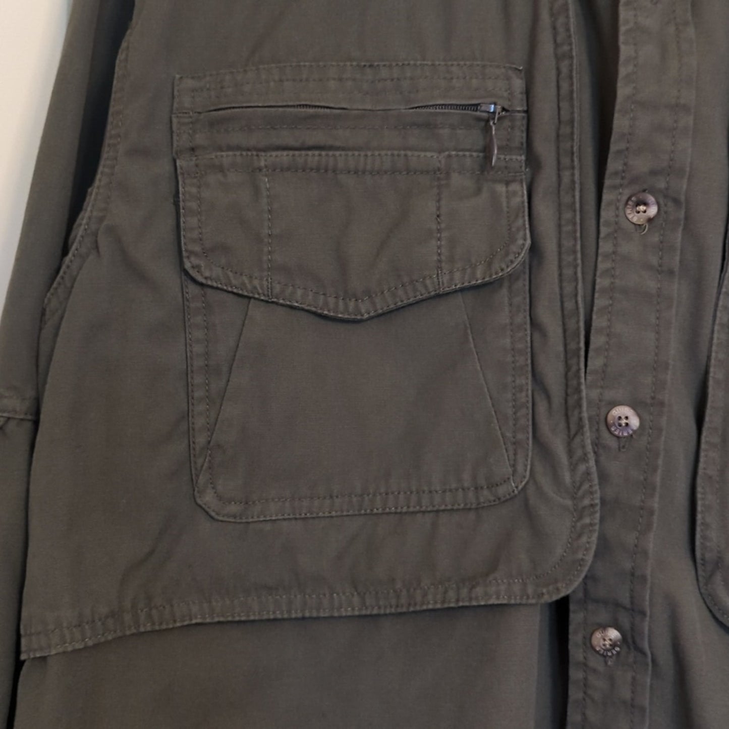 Guide Series Loden Green Utility Jacket/Button Down 100% Cotton Men's Size M