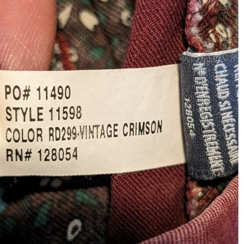 Bonobos Straight Leg Vintage Crimson Chino Mens Sz 36 x 34