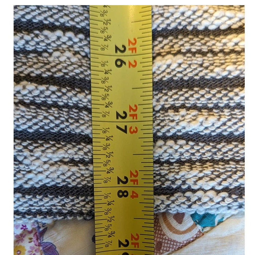 Kuhl Gray White Striped Open Shawl Wrap Cotton Blend Sweater Womens Sz XS