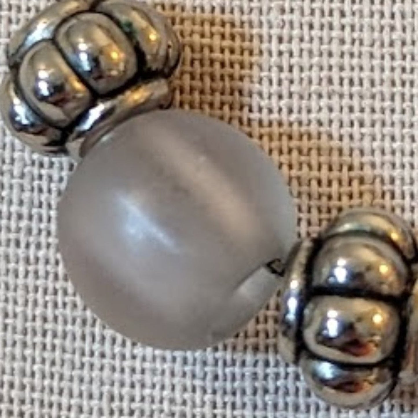 925 Italy Box Chain Smoky Beaded Necklace