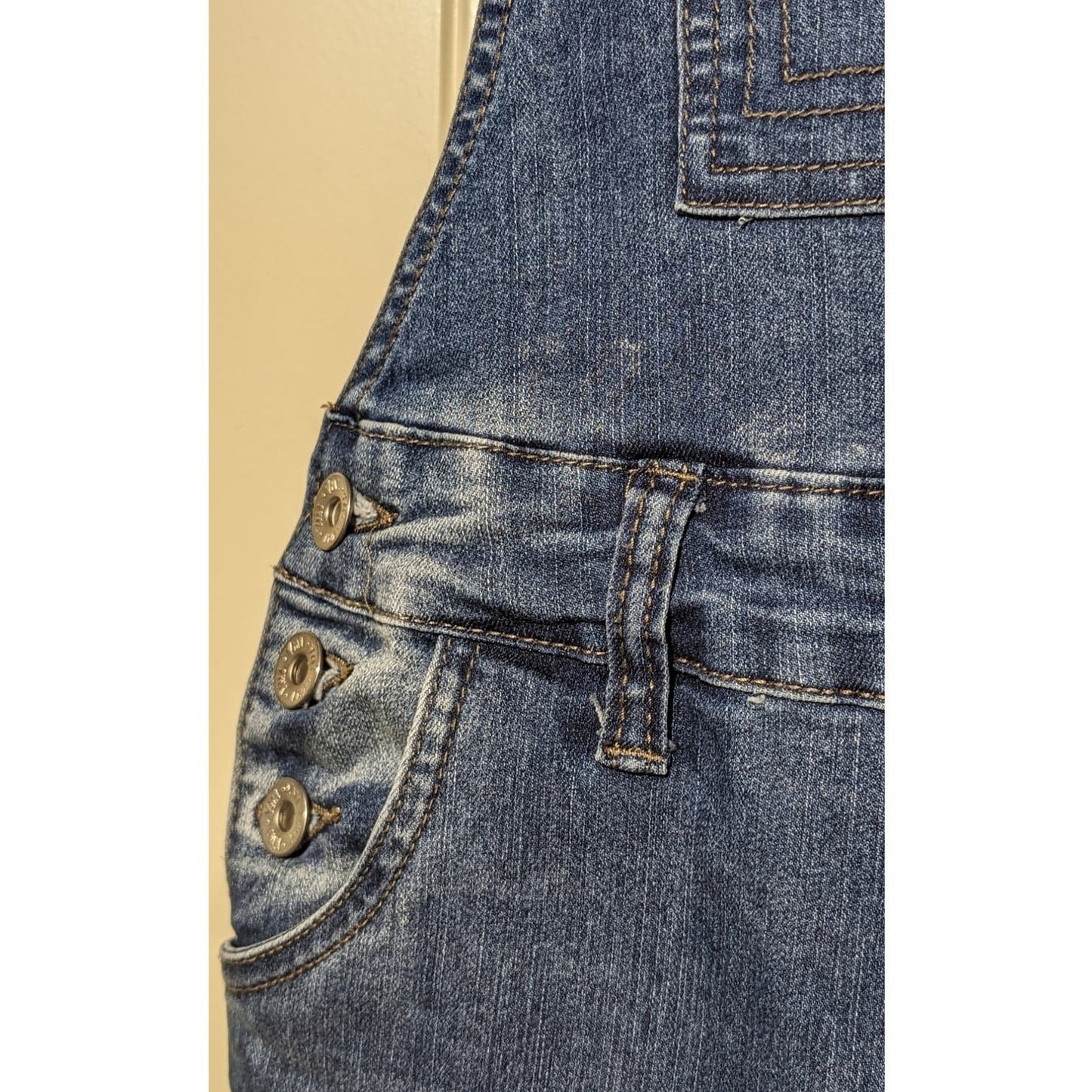 YMI Los Angeles USA Made Bib Overalls Blue Stretch Juniors Size 5