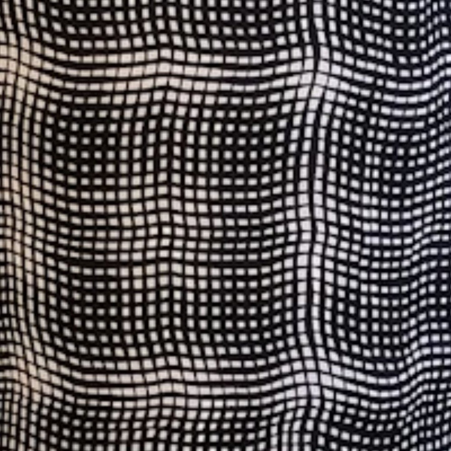 Chaus New York Women Sz L Black & White Check Asymmetrical Hem Collar Zip Tunic