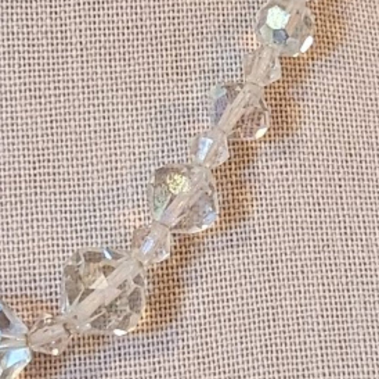 1950s AB Crystal Graduated Beaded Necklace