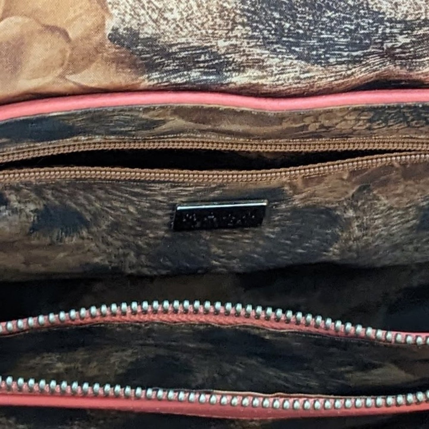 Maxx New York Coral Pebble Grain Leather Handbag