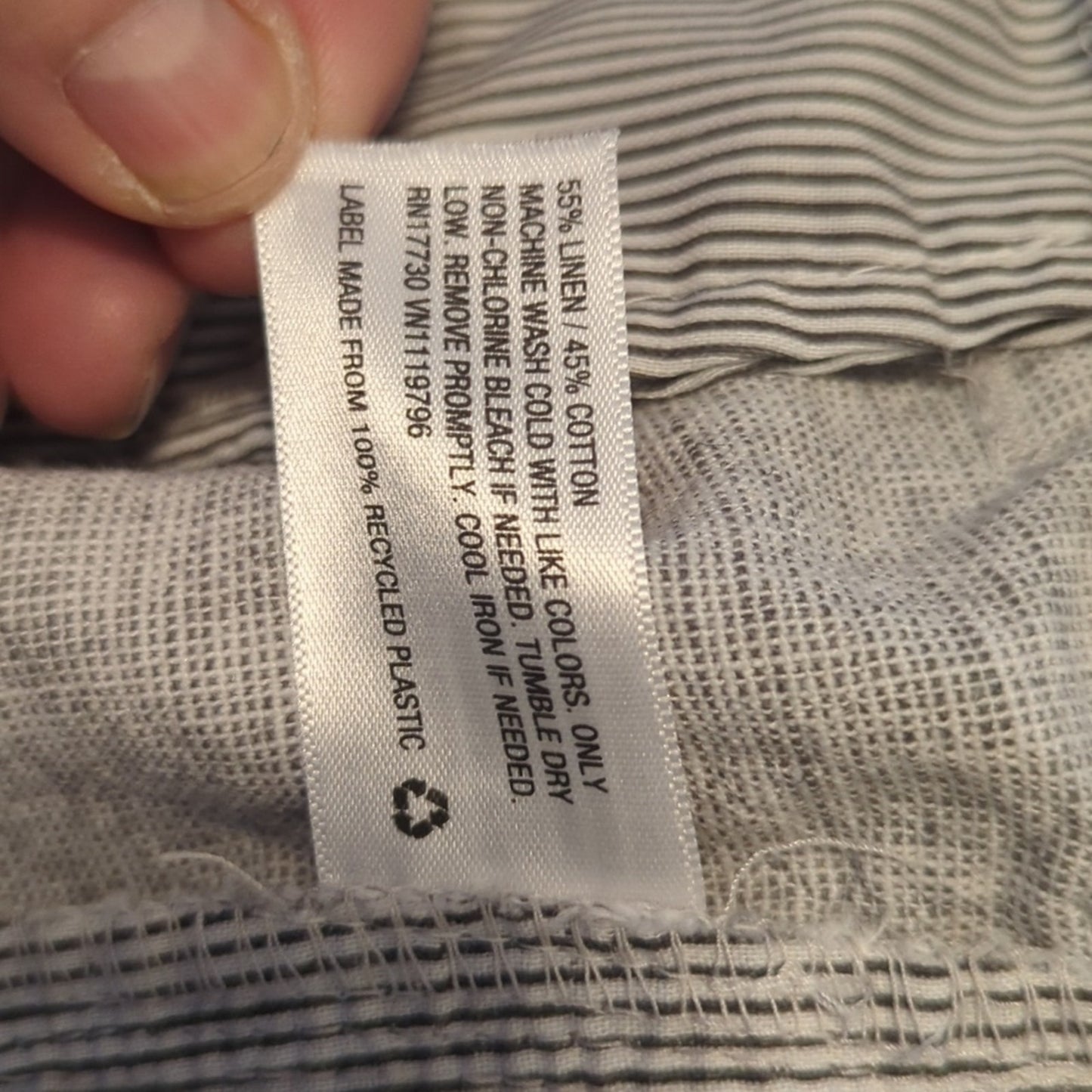 Goodfellow & Co. Linden Light Gray Washable Linen 10" Short Men's Size 38