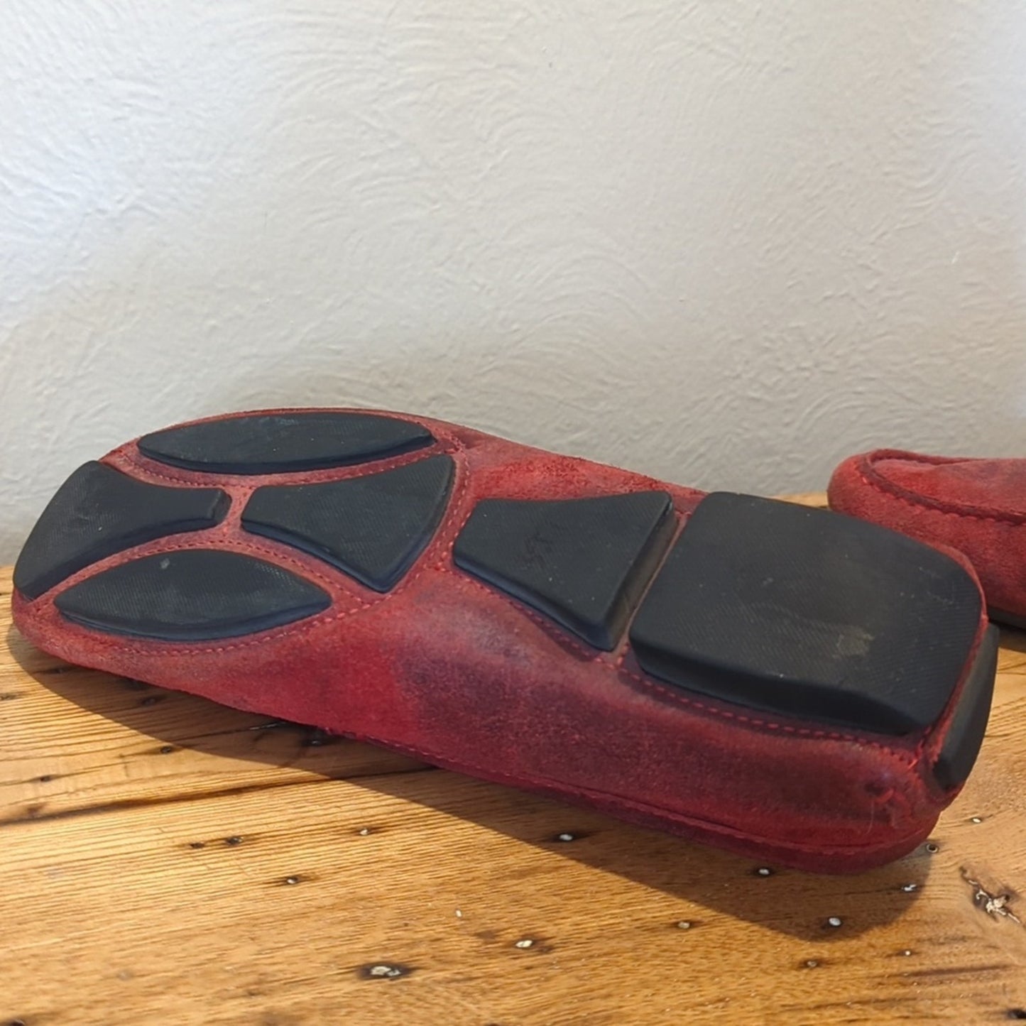 Donald J. Pliner Made in Italy Vesta Red Distressed Driving Mocassins Size 6.5