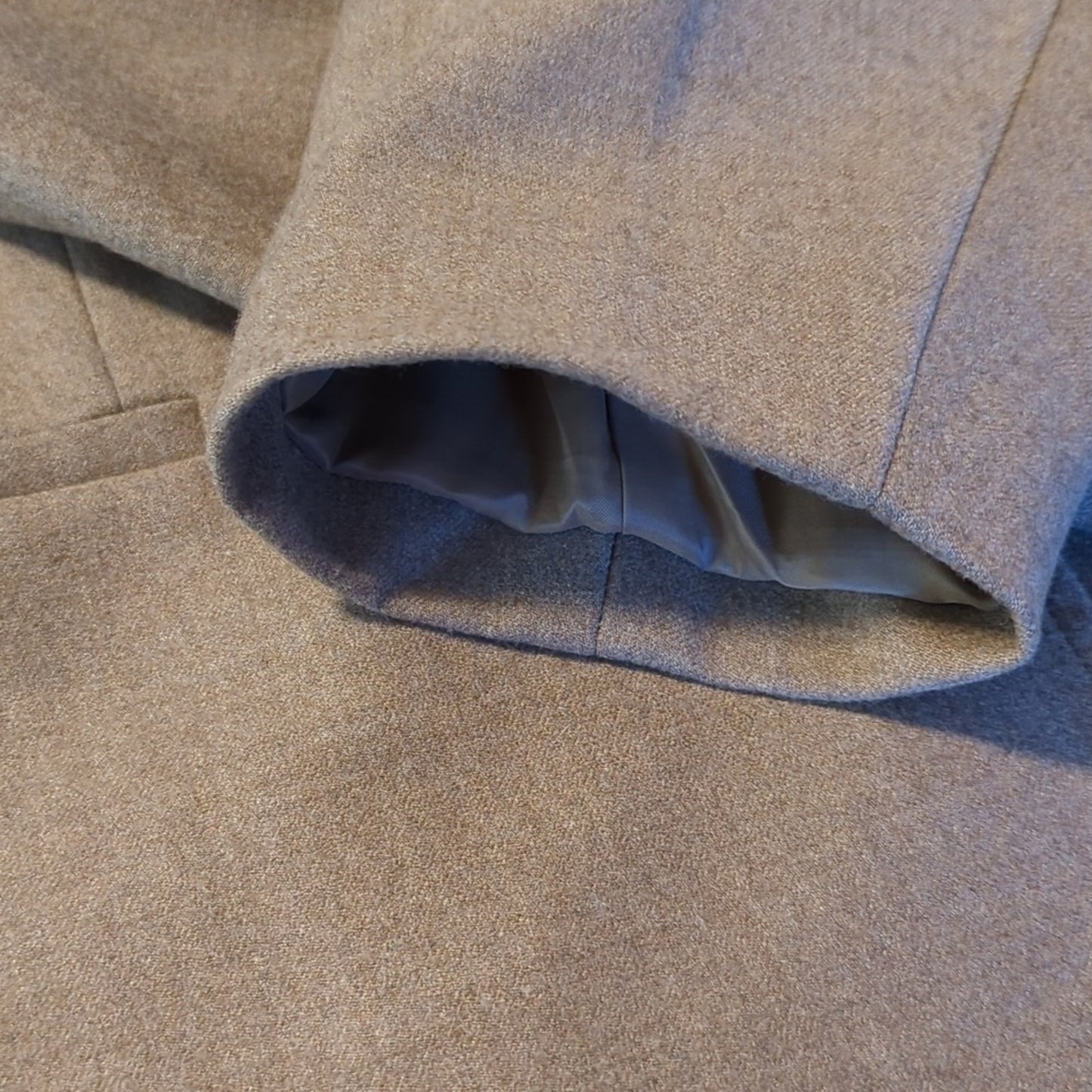 Talbots Tan Stretch Fabric Made in Italy Three Button Blazer Womens Plus Sz 12W