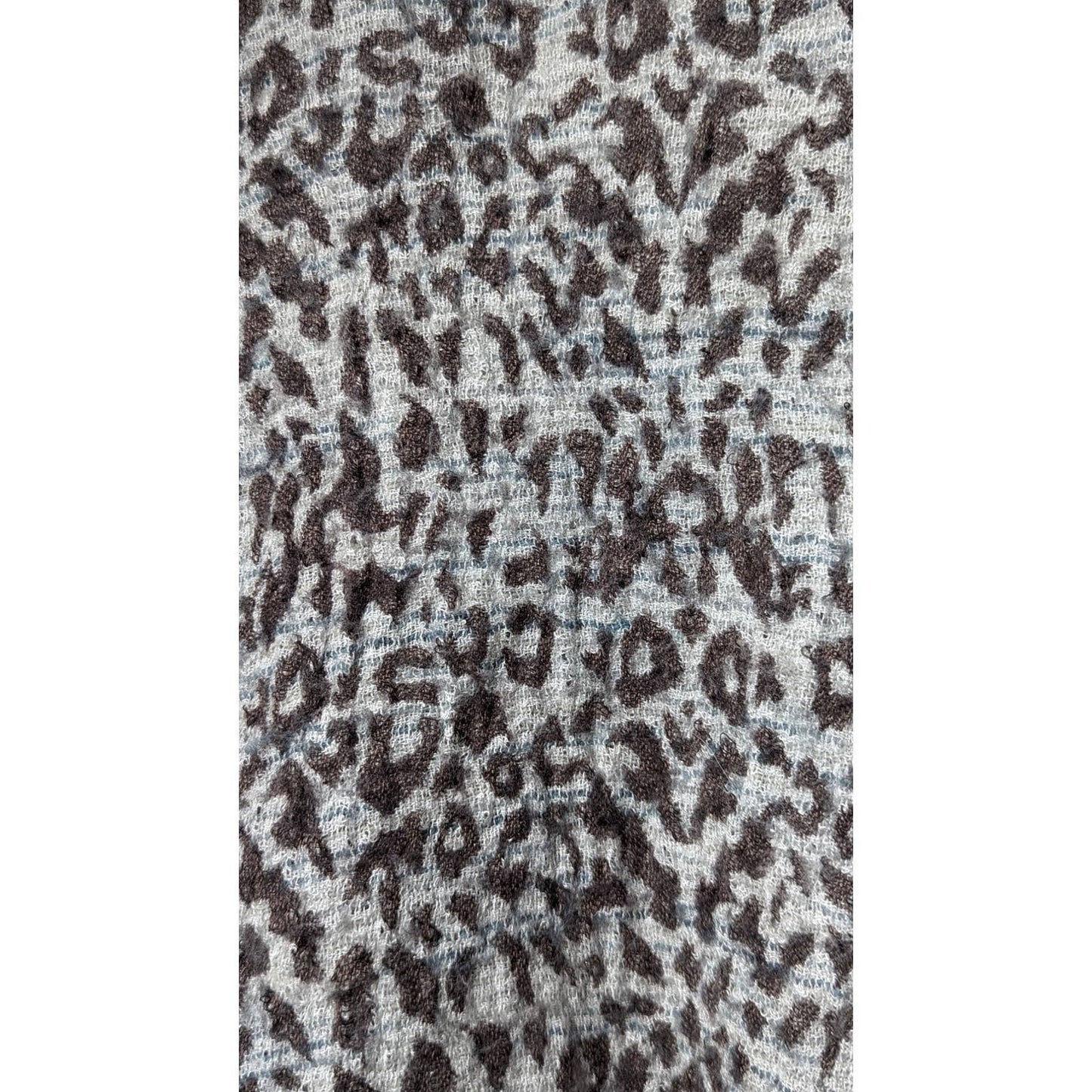 Soft Surroundings Pasha Pumpkin Leopard Print Fringe Cardigan Womens Sz S/M