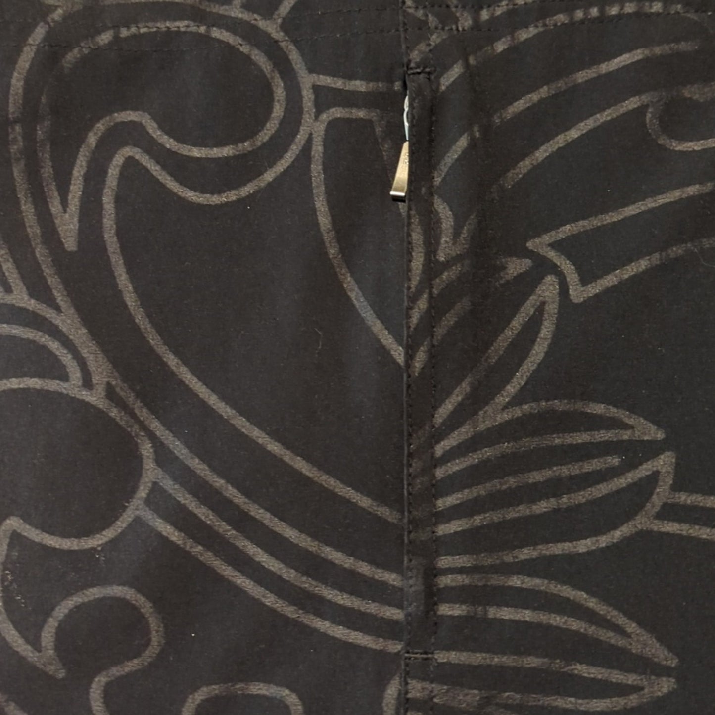 Zenergy by Chico Lightweight Black Floral Print Zip Up Pocket Jacket Sz 2 (L 12)
