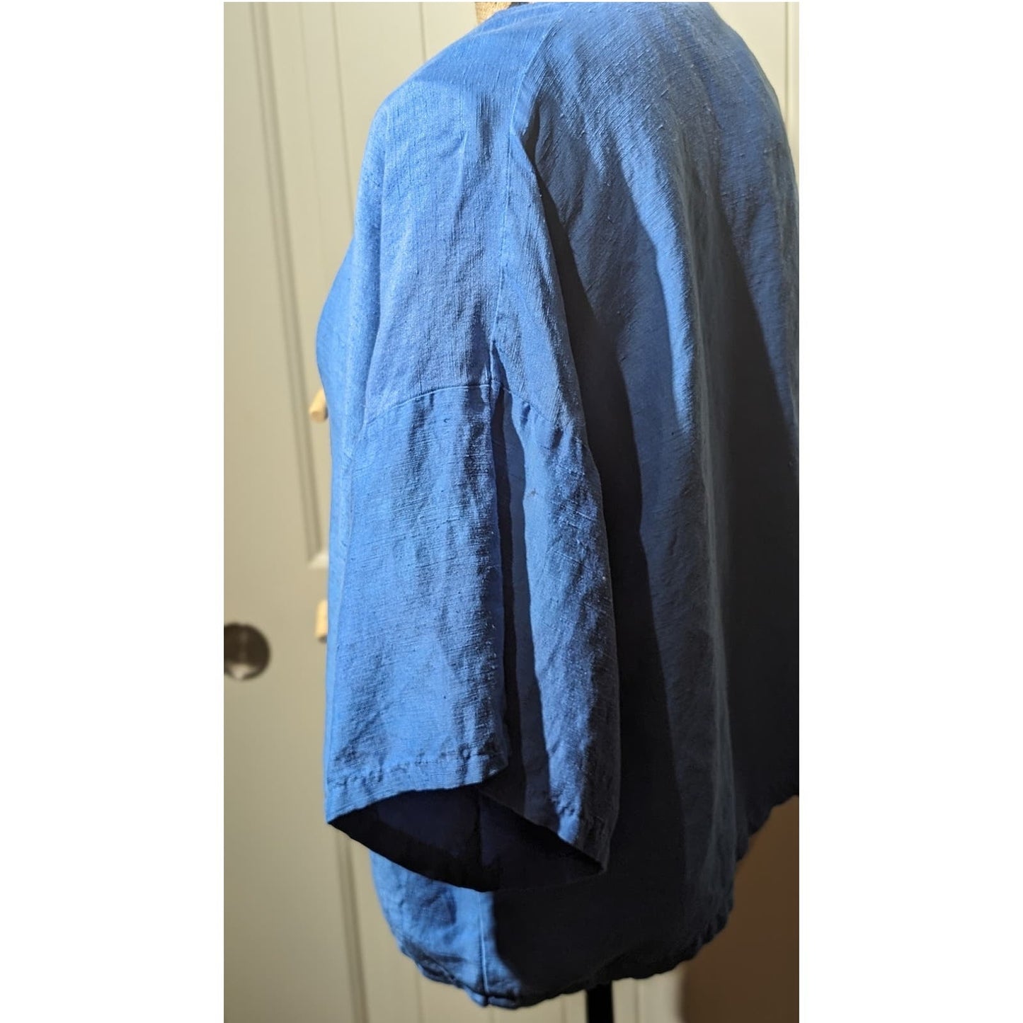 Zebra Made in Germany Lagenlook Bright Blue Toggle Closure Jacket Womens Sz 2X