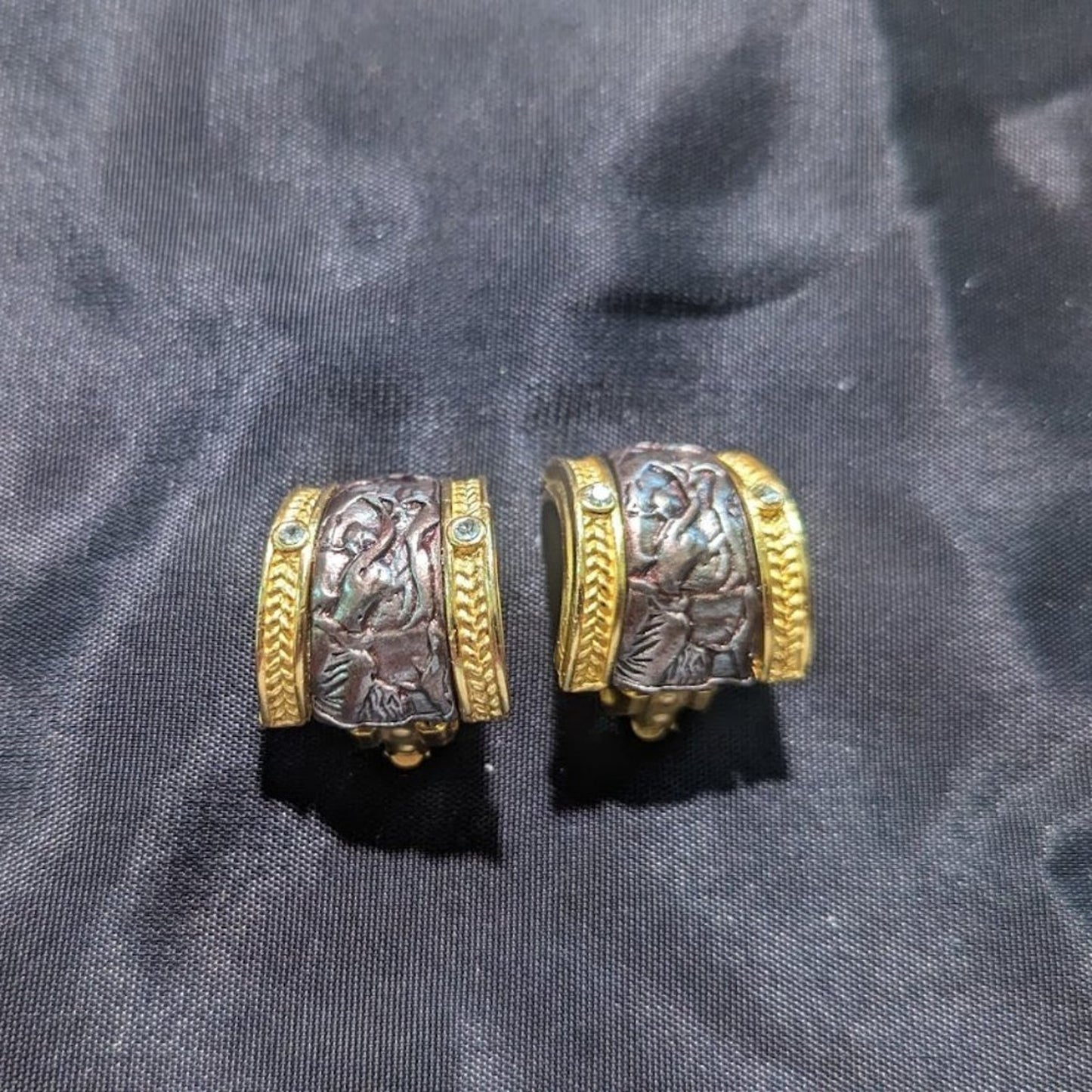 Etruscan Inspired Clip on Earrings