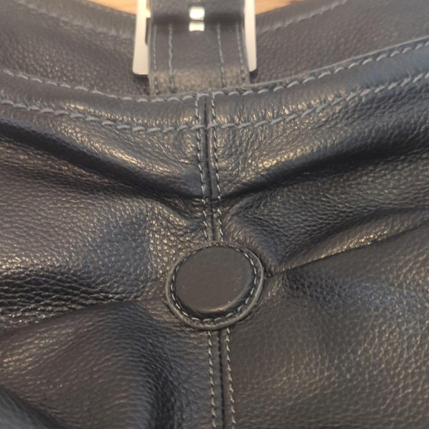 Clark's Brown Soft Pebbled Leather Buckle Magnetic Closure Shoulder Bag