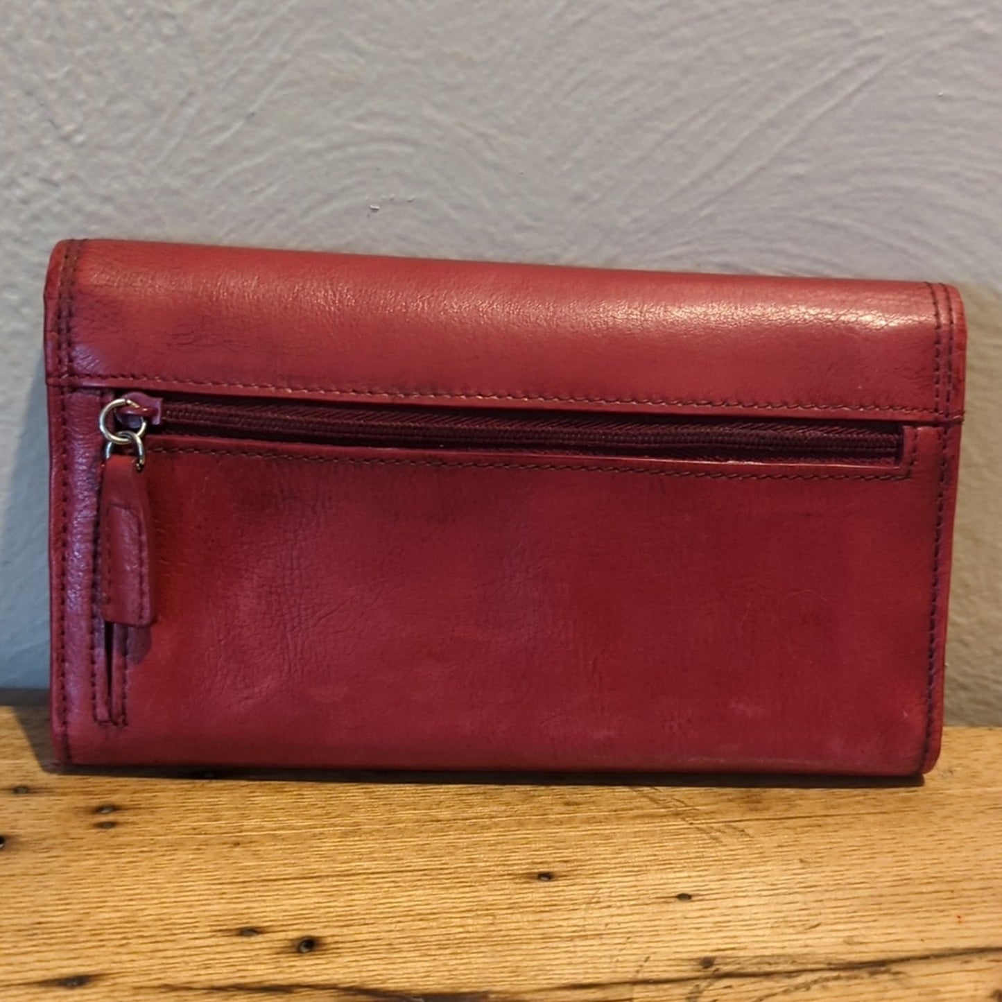 Vintage Rolf's Cherry Red Leather Wallet