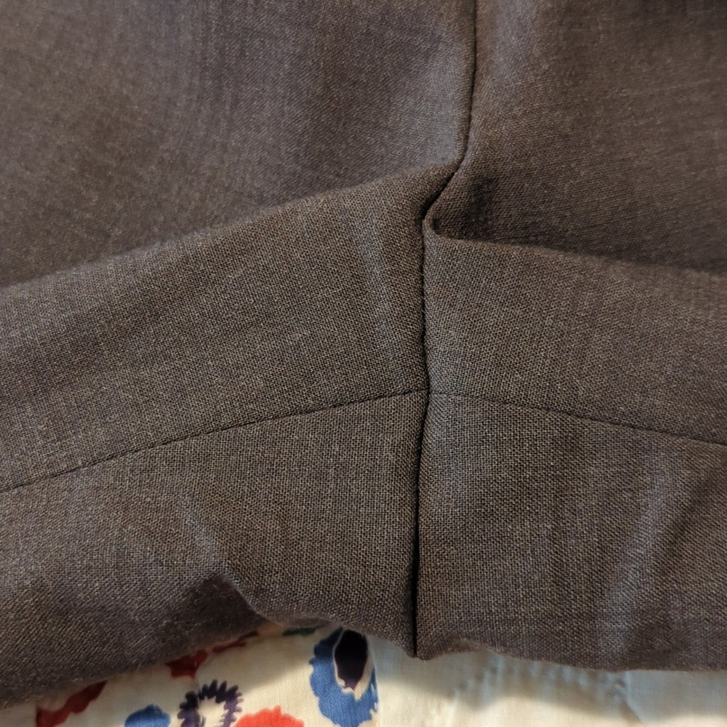 Talbots Brown Lightweight Fully Lined Wool Stretch Pantsuit Plus Sz 12W