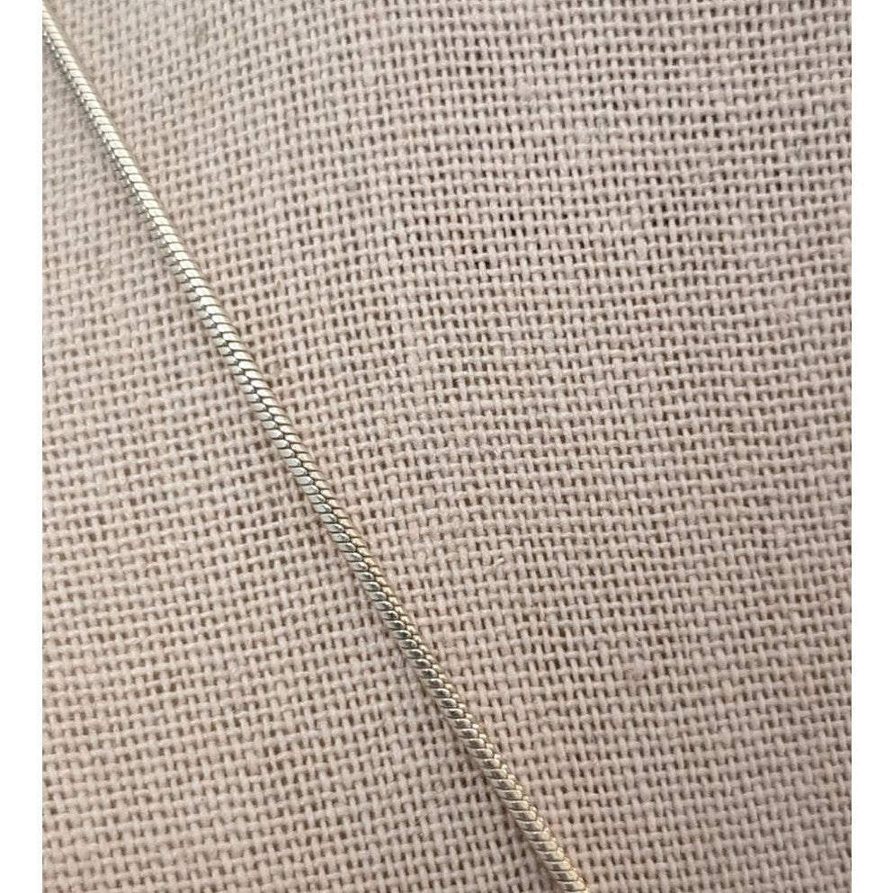 Sterling Italian 925 18" Snake Chain w/ Stationary Sterling Beads