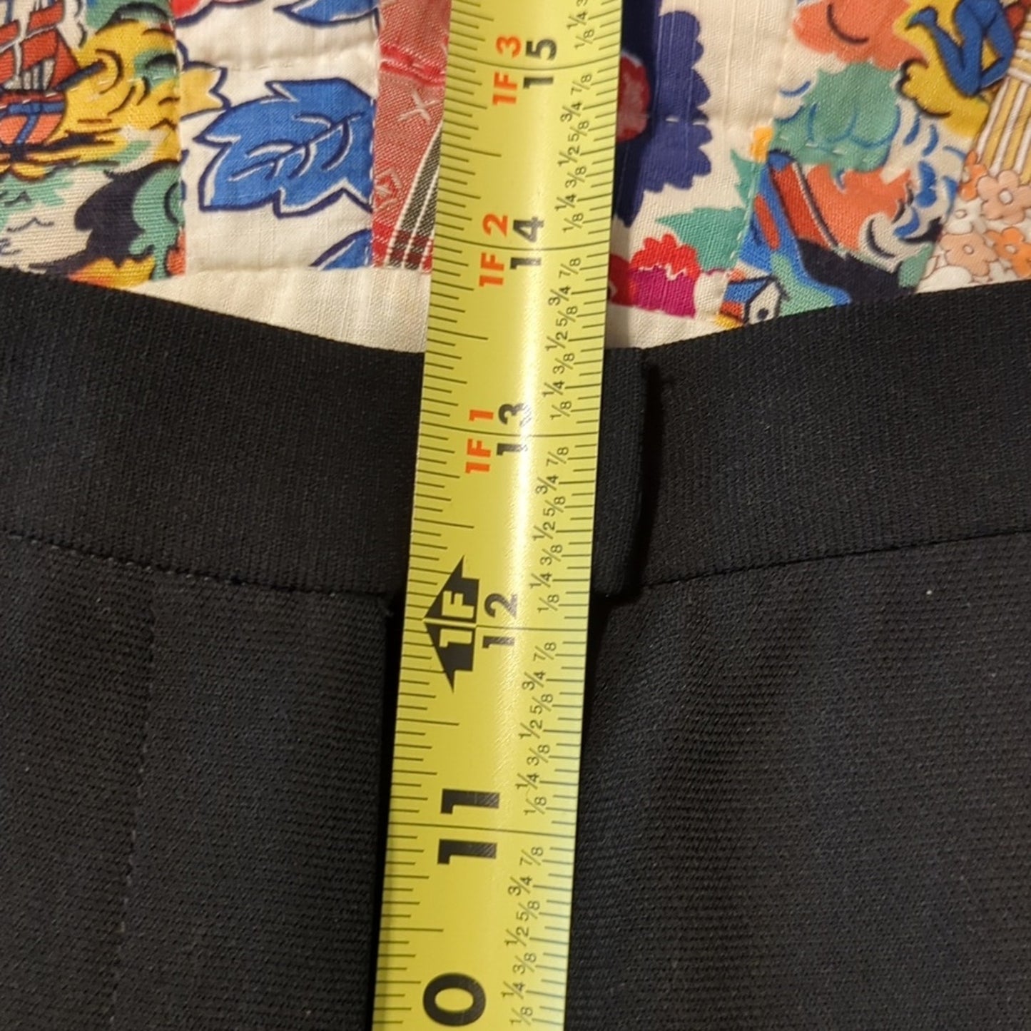 Vtg Rafaella Black Crepe All-Season Lined Front Zip Dress Trouser Womens Sz 16