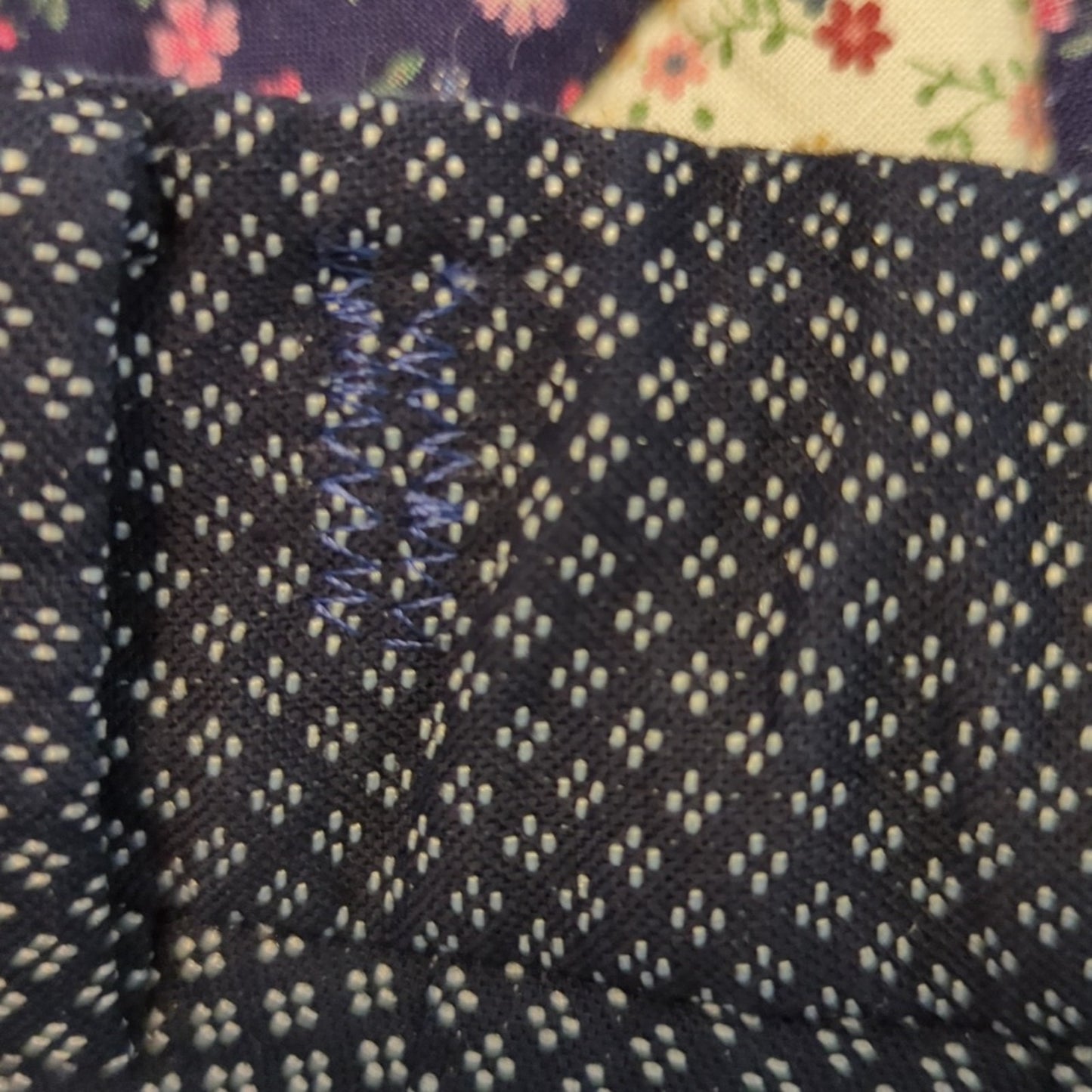 Talbot's Navy White Pin Dot Cotton Stretch High Rise Straight Leg Pant Size 14
