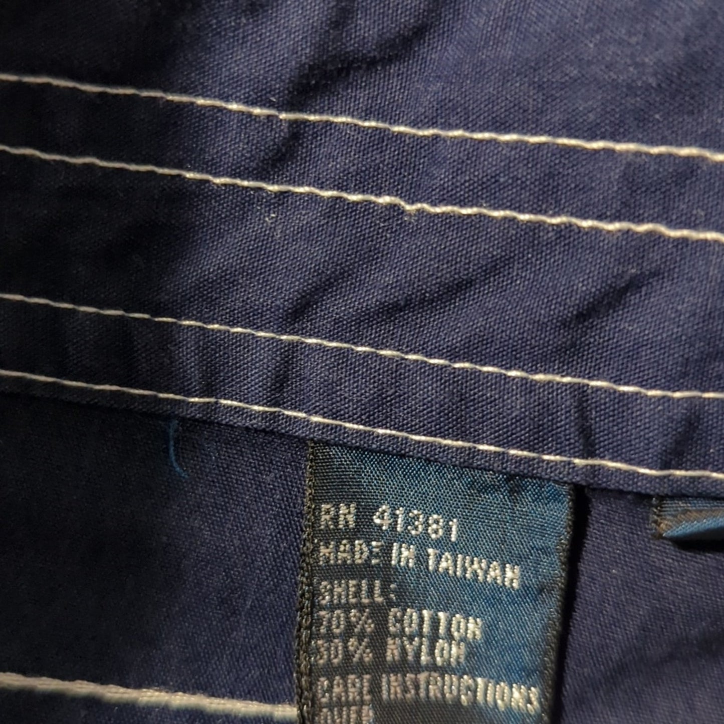 Polo Ralph Lauren Navy White Stripe Velcro Front Logo Pocket Swim Trunks Sz 34