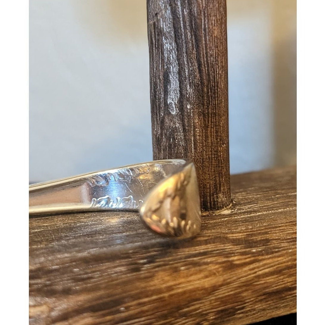 King Edward National Silver Co Recycled Silverware Cuff Bracelet