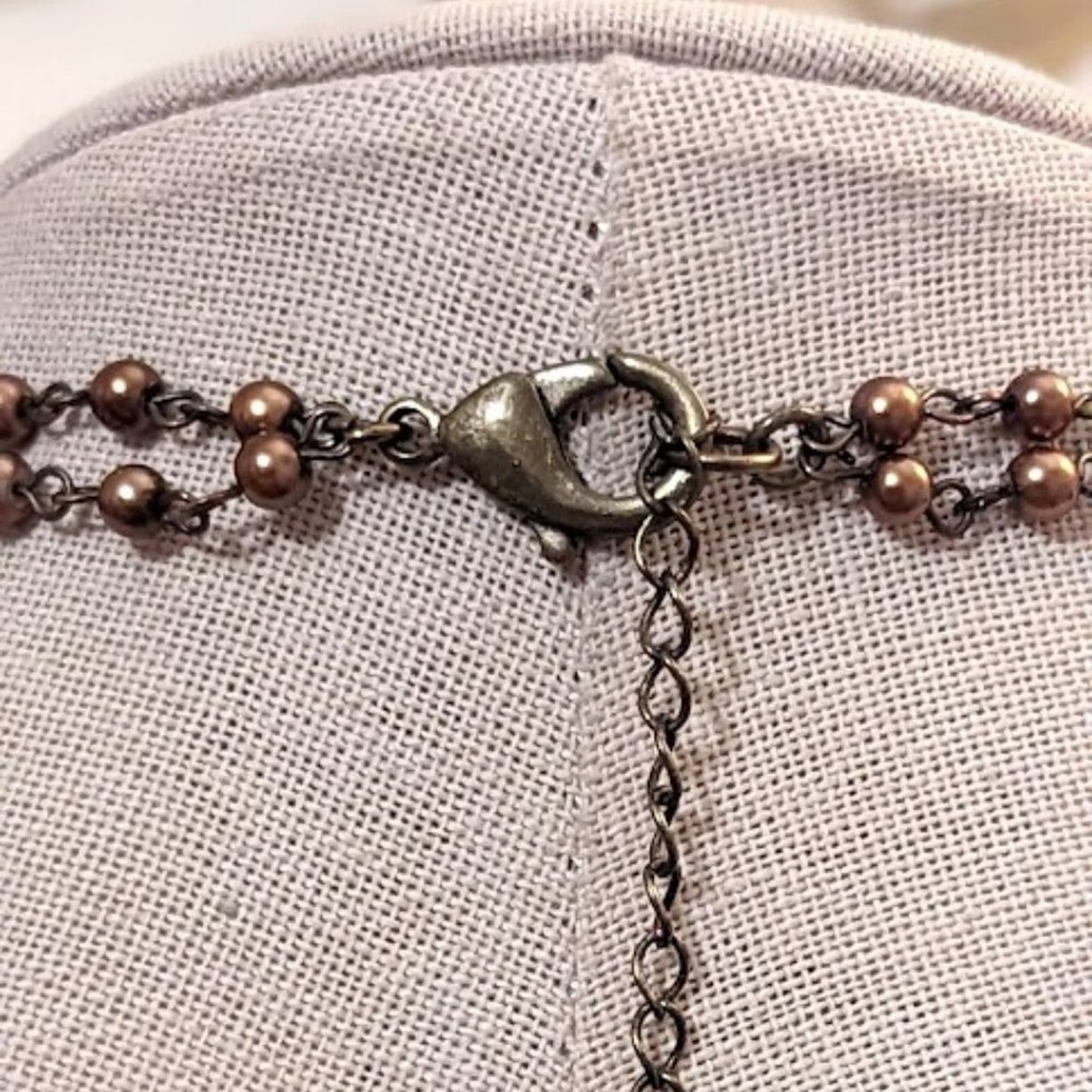 Coldwater Creek Bronze/Champagne Bauble Bib Statement Necklace