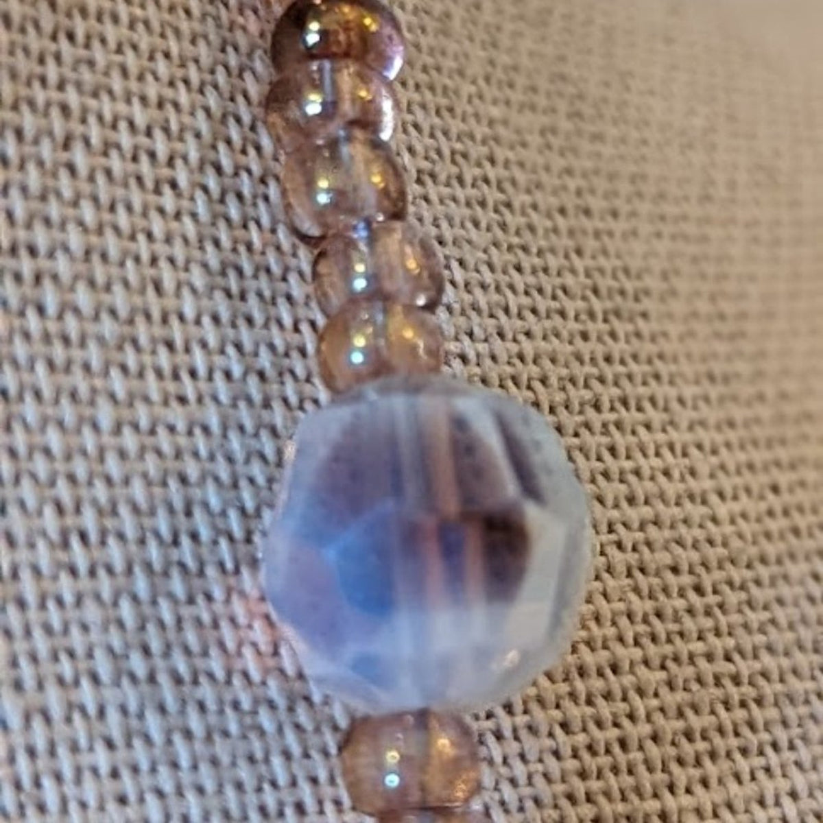 Vtg Murano Glass & Carved Beads With a Hook Clasp 18" Necklace