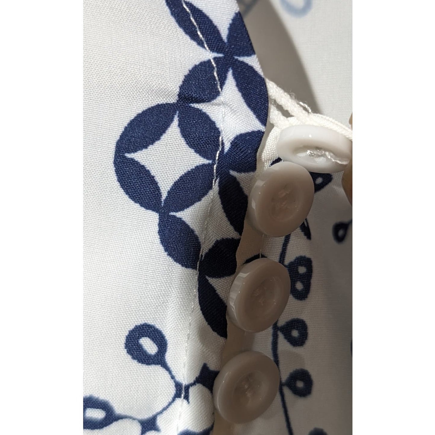 NWT Made with Love Navy/White Flutter Sleeve Tiered Maxi Dress Womens Sz L