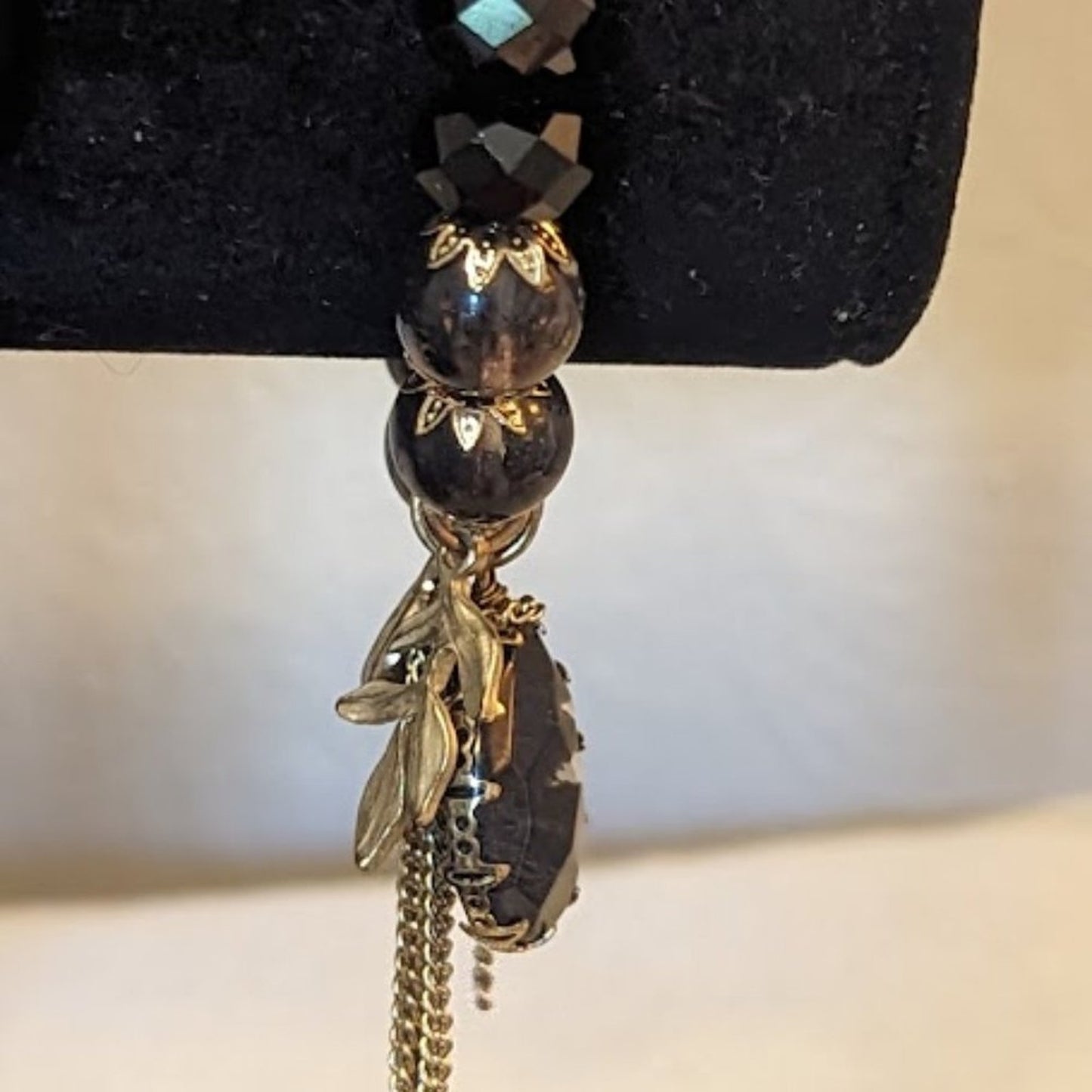 Two Black Bead Stretch Bracelets