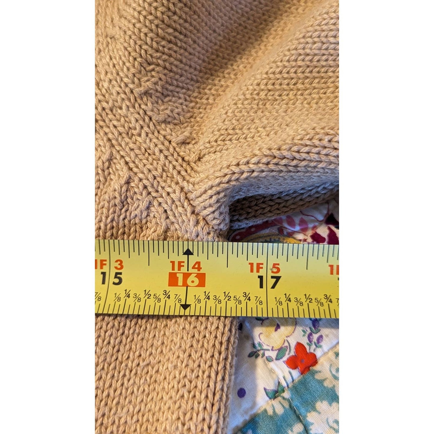 Athleta Cashmere Blend Camel Pullover Cowl Neck Short Button Sleeve Sweater Sz M